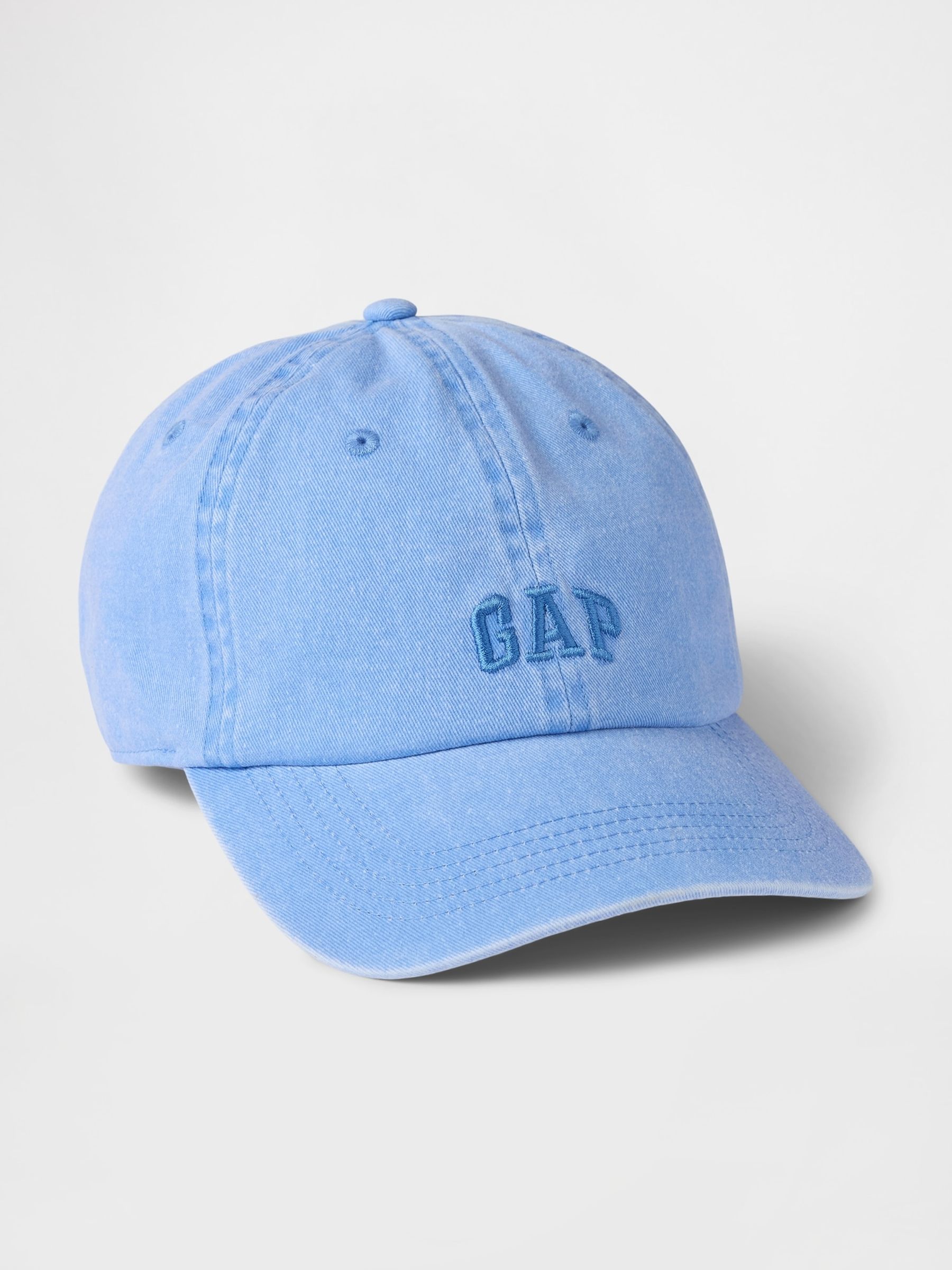 Blue Adult 100% Cotton Logo Baseball Cap - Image 1 of 2