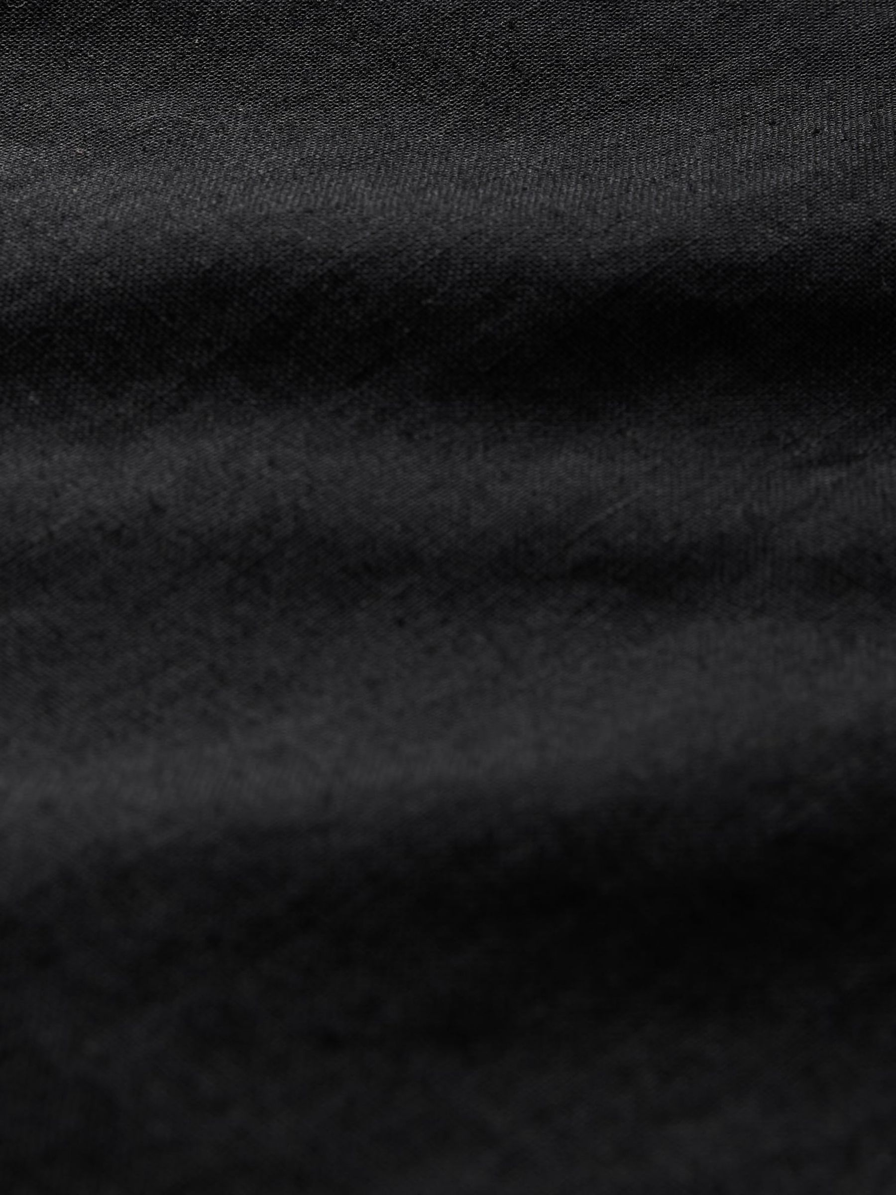 Black Linen-Cotton Short Sleeve Shirt - Image 5 of 5