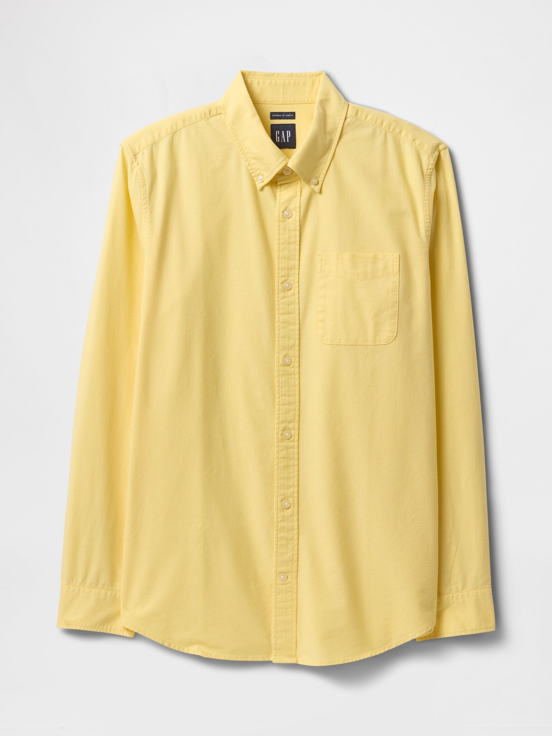 Yellow Classic Oxford Shirt In Standard Fit - Image 5 of 5