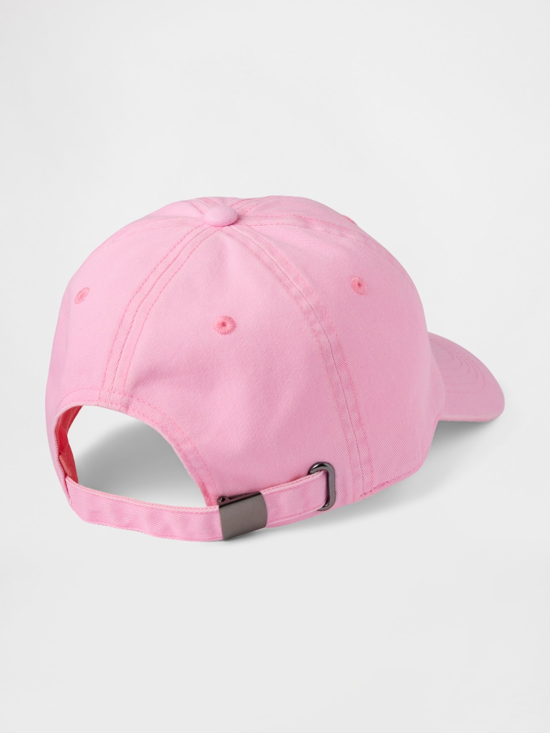 Pink Adult 100% Cotton Logo Baseball Cap - Image 2 of 2