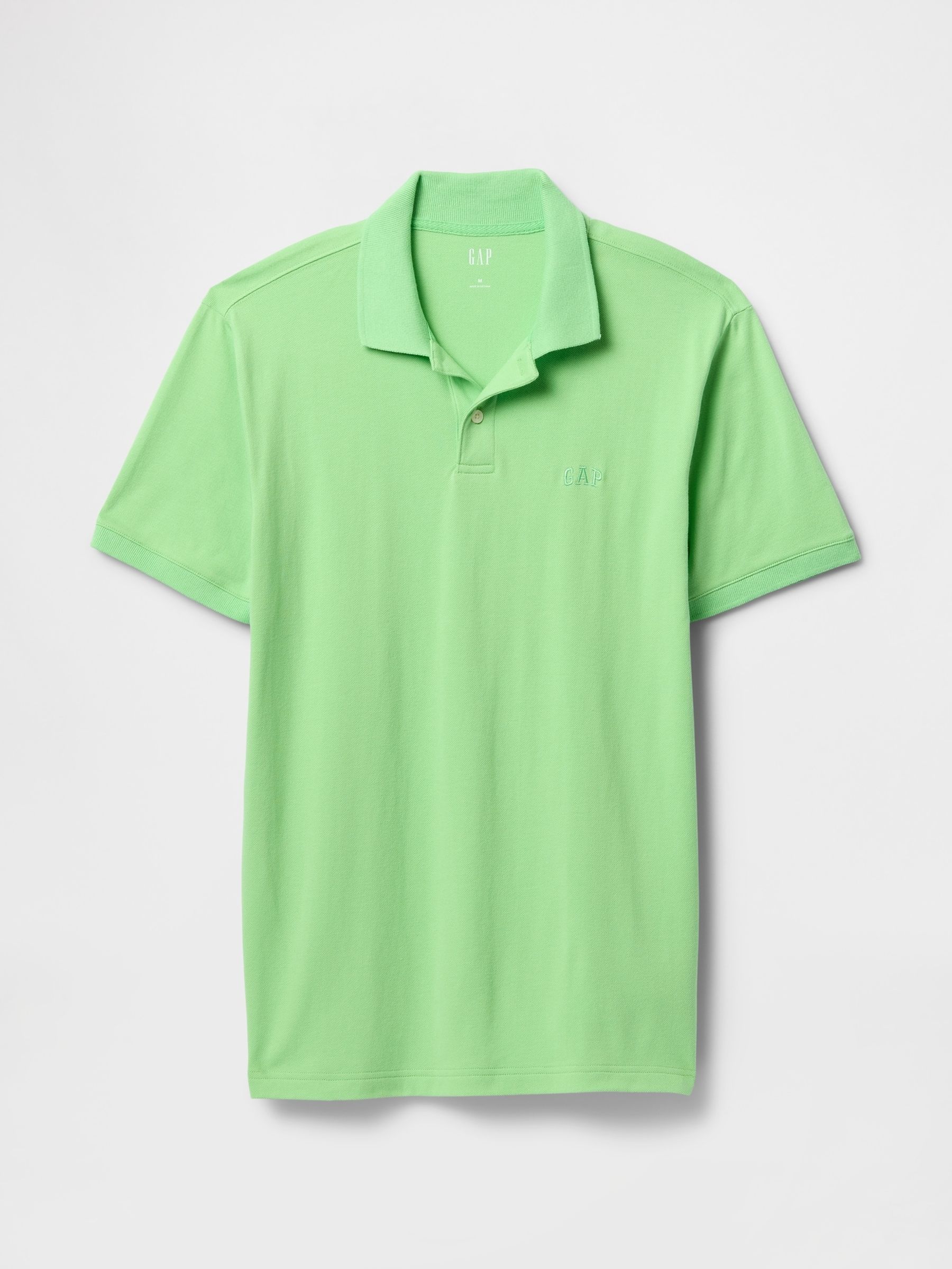 Green Logo Pique Polo Shirt - Image 4 of 5