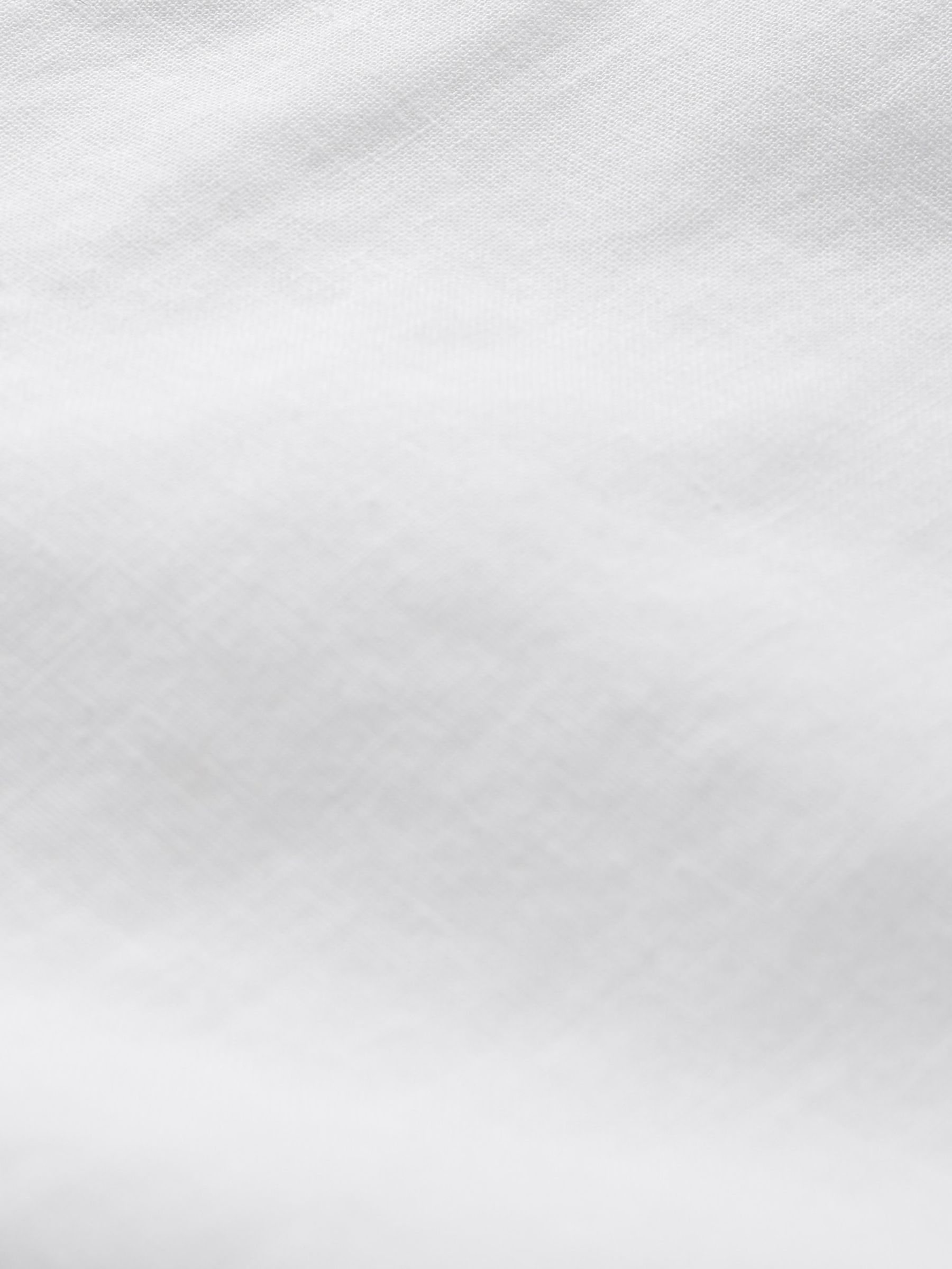 White Linen-Cotton Short Sleeve Shirt - Image 5 of 5