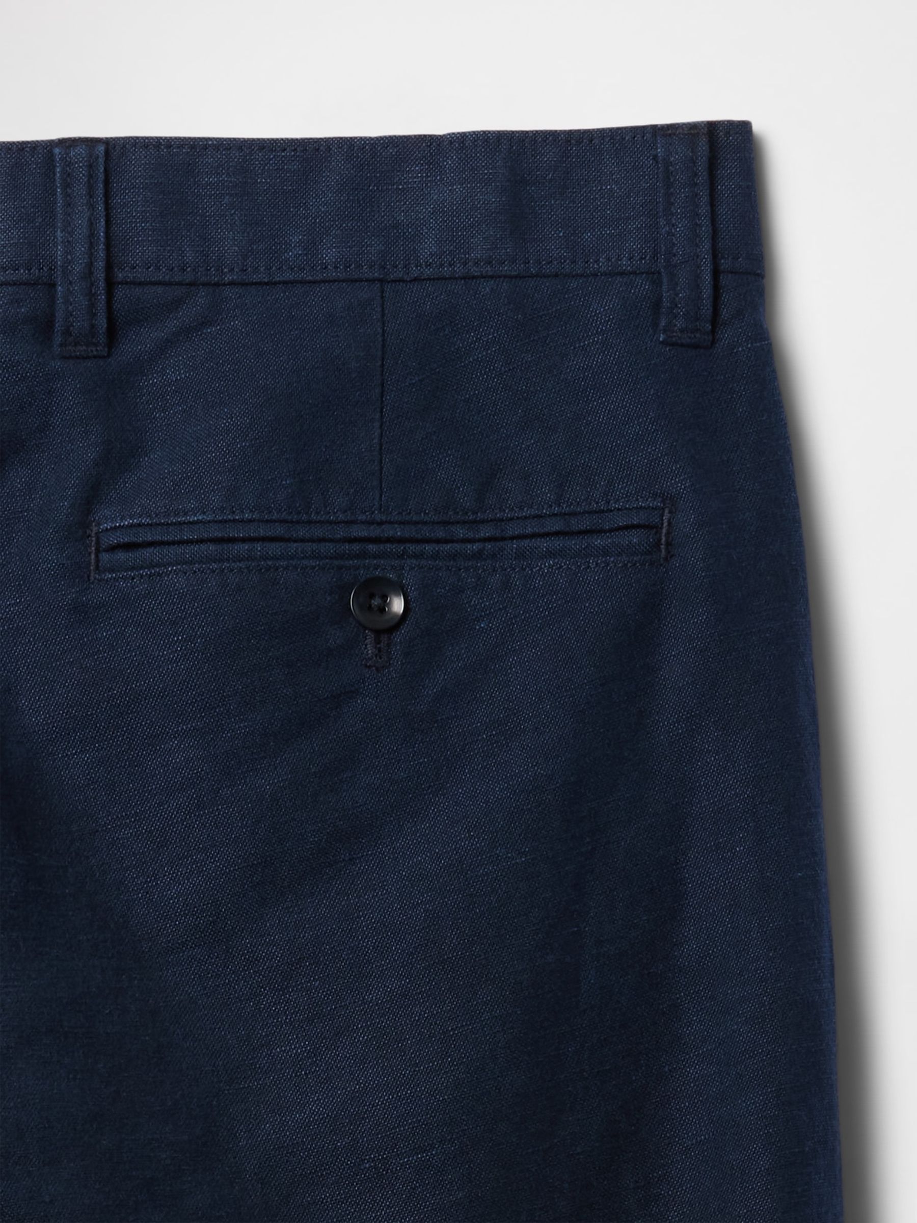Navy Blue Linen-Cotton Chinos - Image 5 of 5