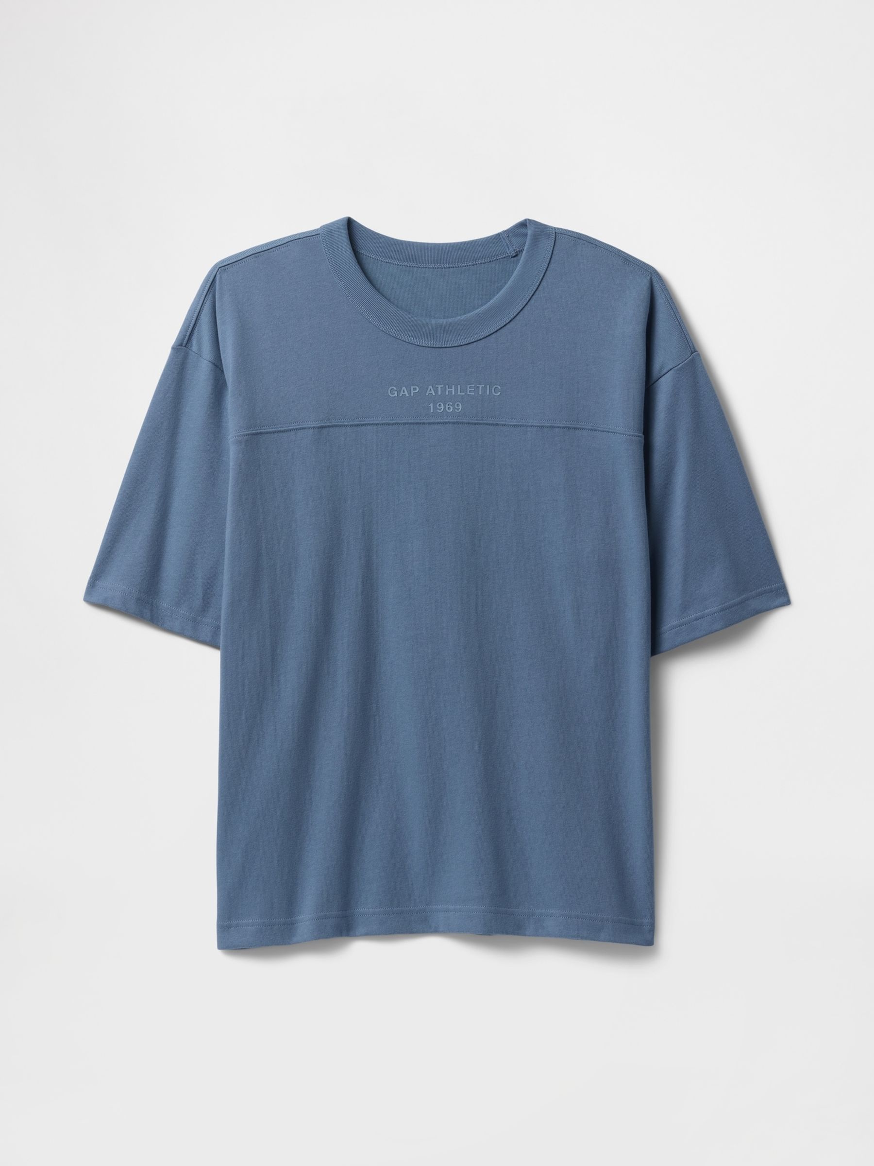 Navy Blue Oversized Athletic Logo T-Shirt - Image 4 of 5