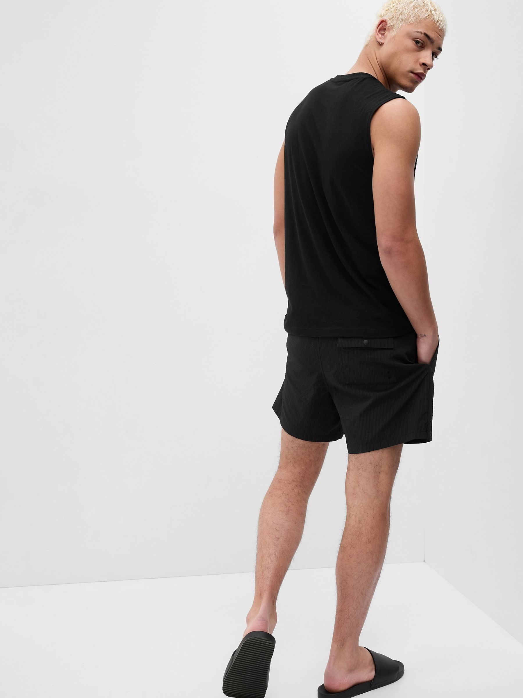 Black 6 Inch Swim Shorts - Image 2 of 4