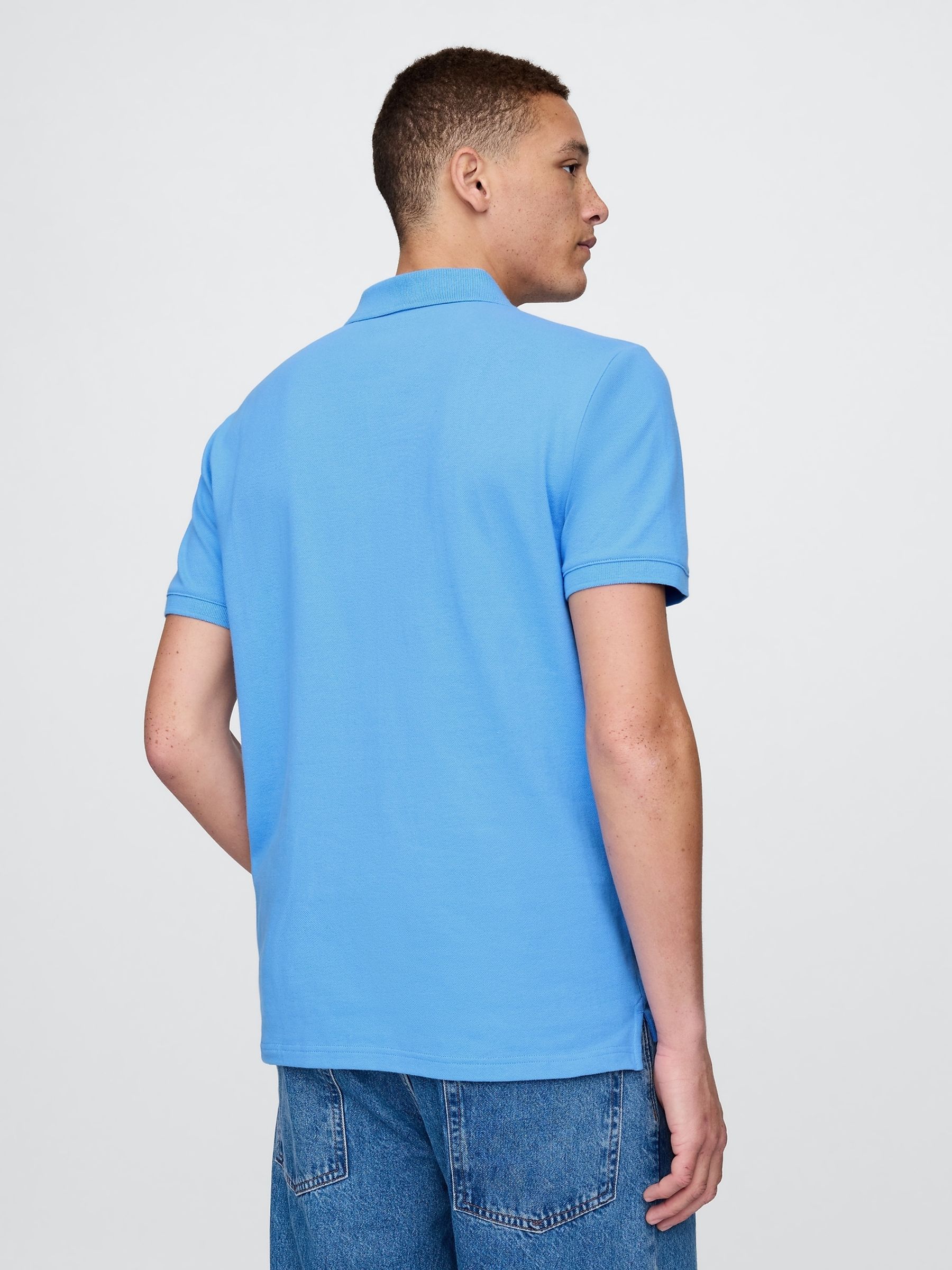 Blue Logo Pique Polo Shirt - Image 2 of 5