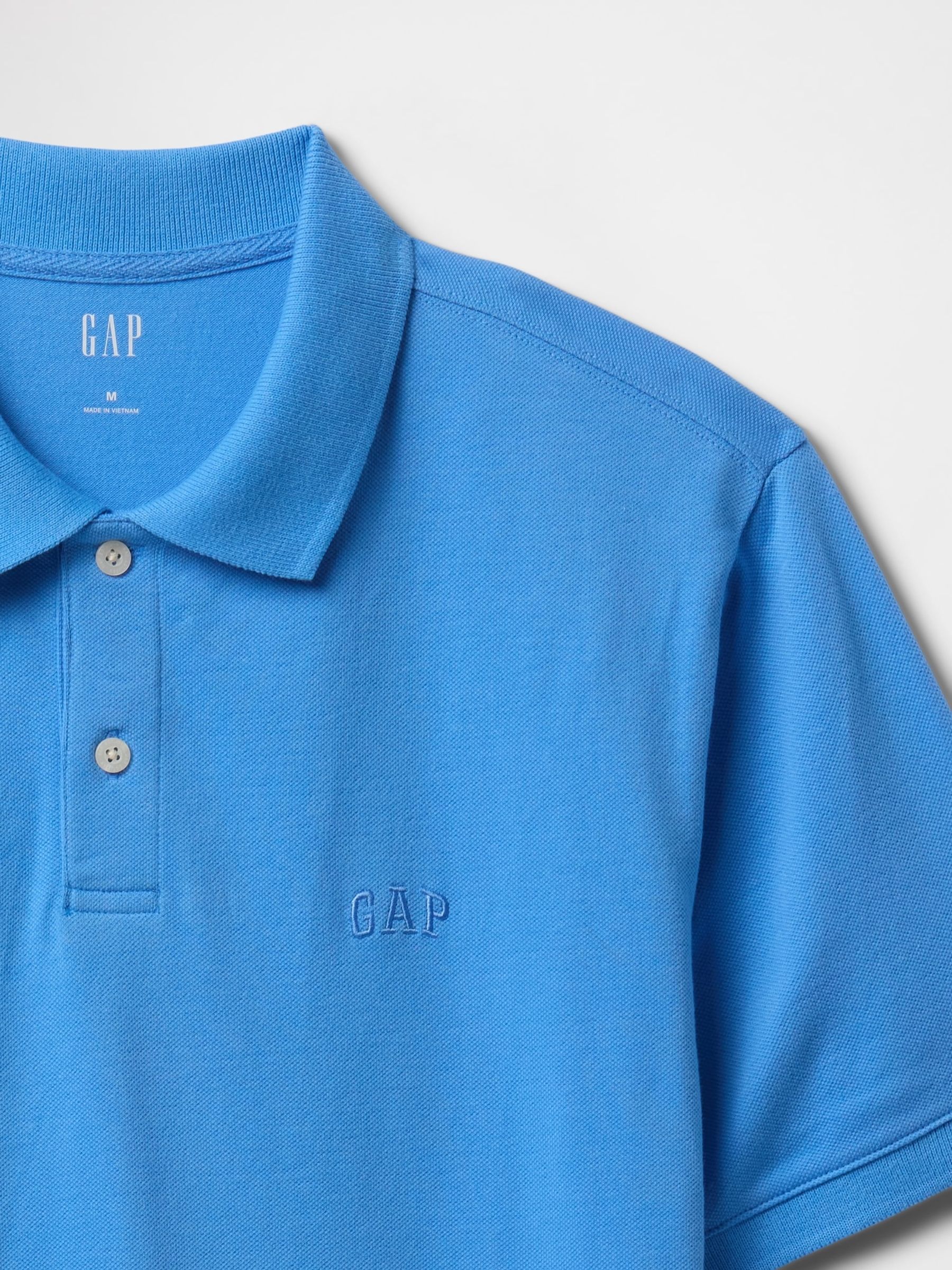 Blue Logo Pique Polo Shirt - Image 5 of 5