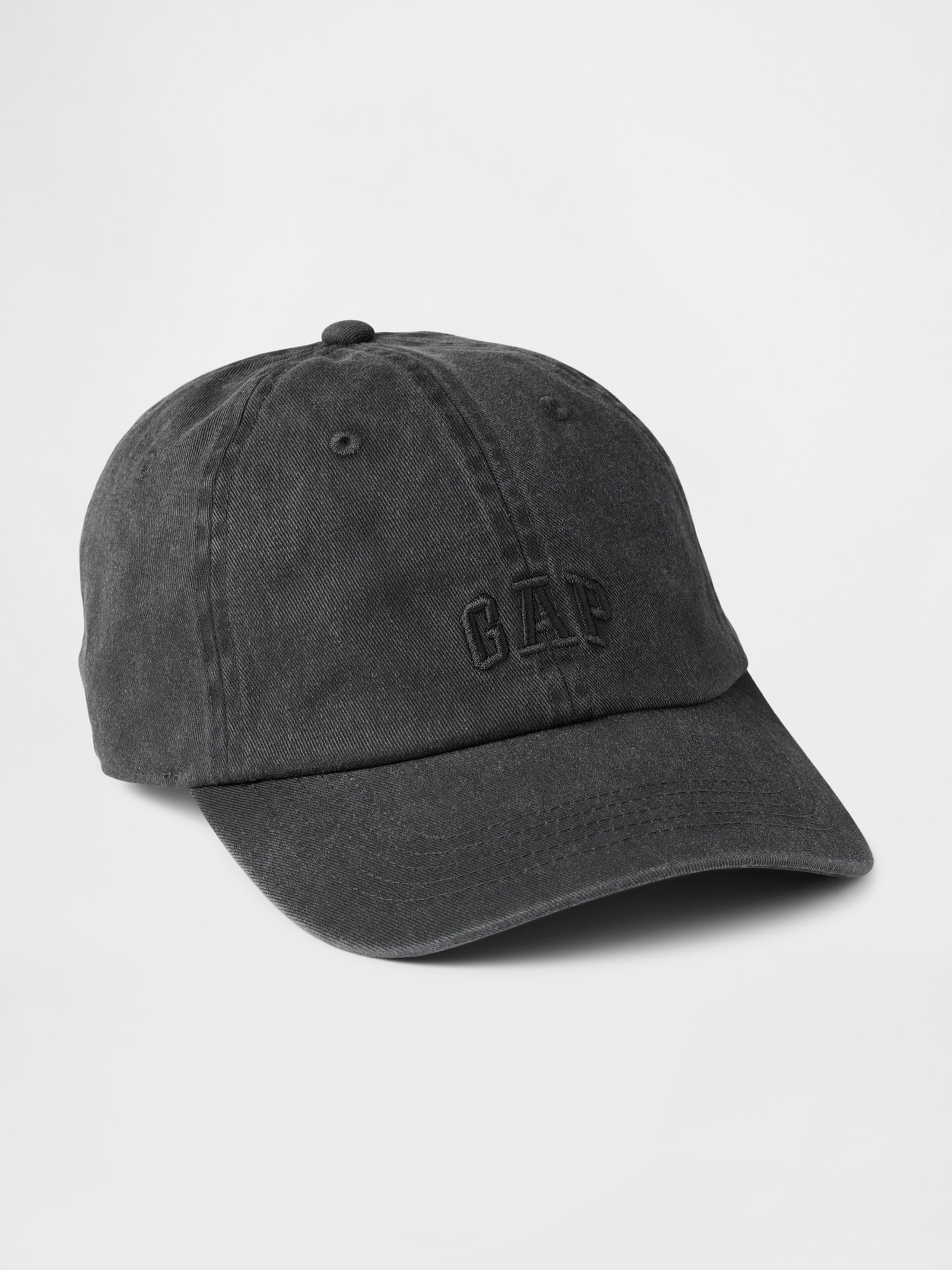 Black Adult Logo Cotton Baseball Hat - Image 1 of 2