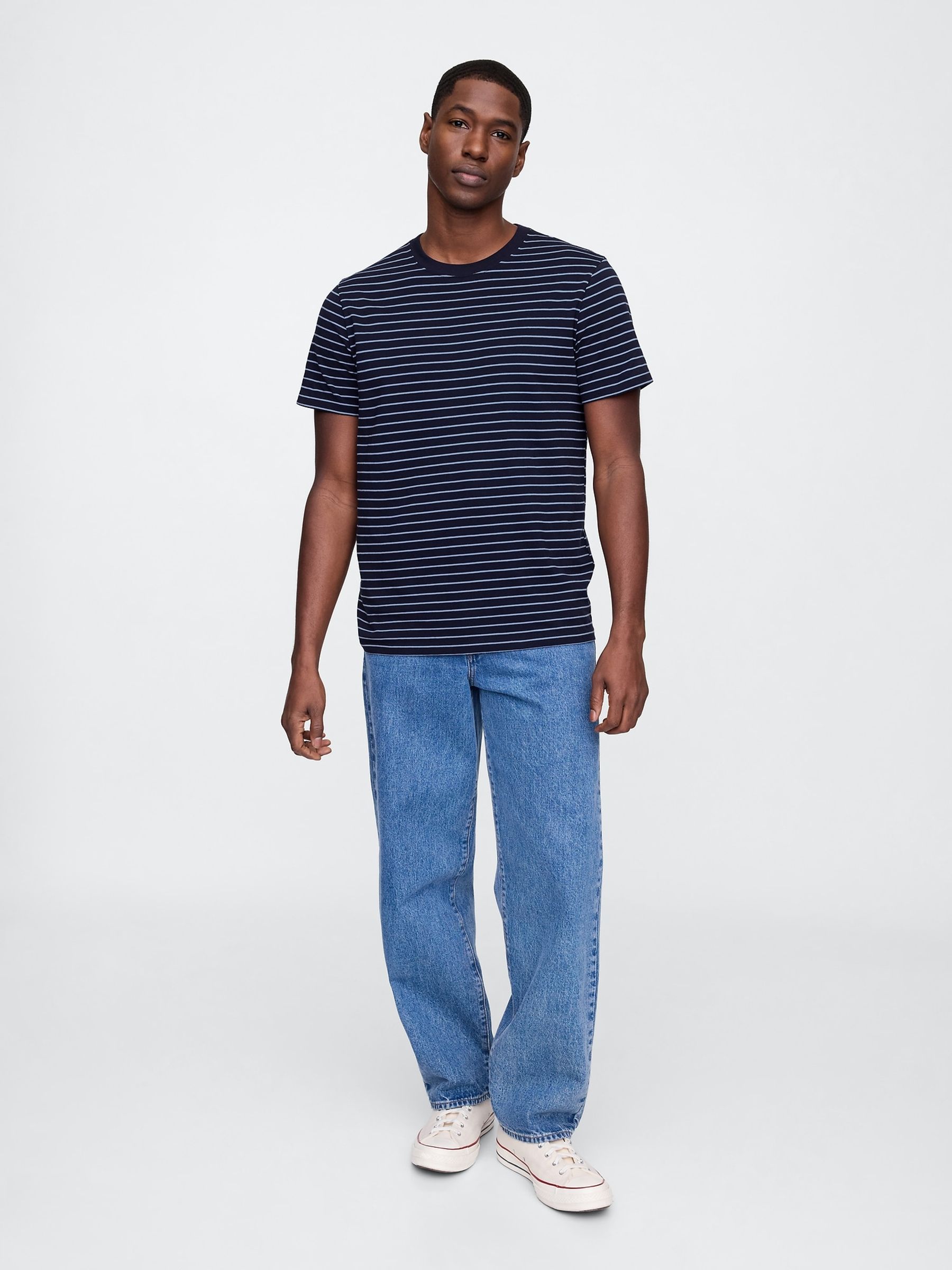 Blue Stripe Everyday T-Shirt - Image 3 of 5