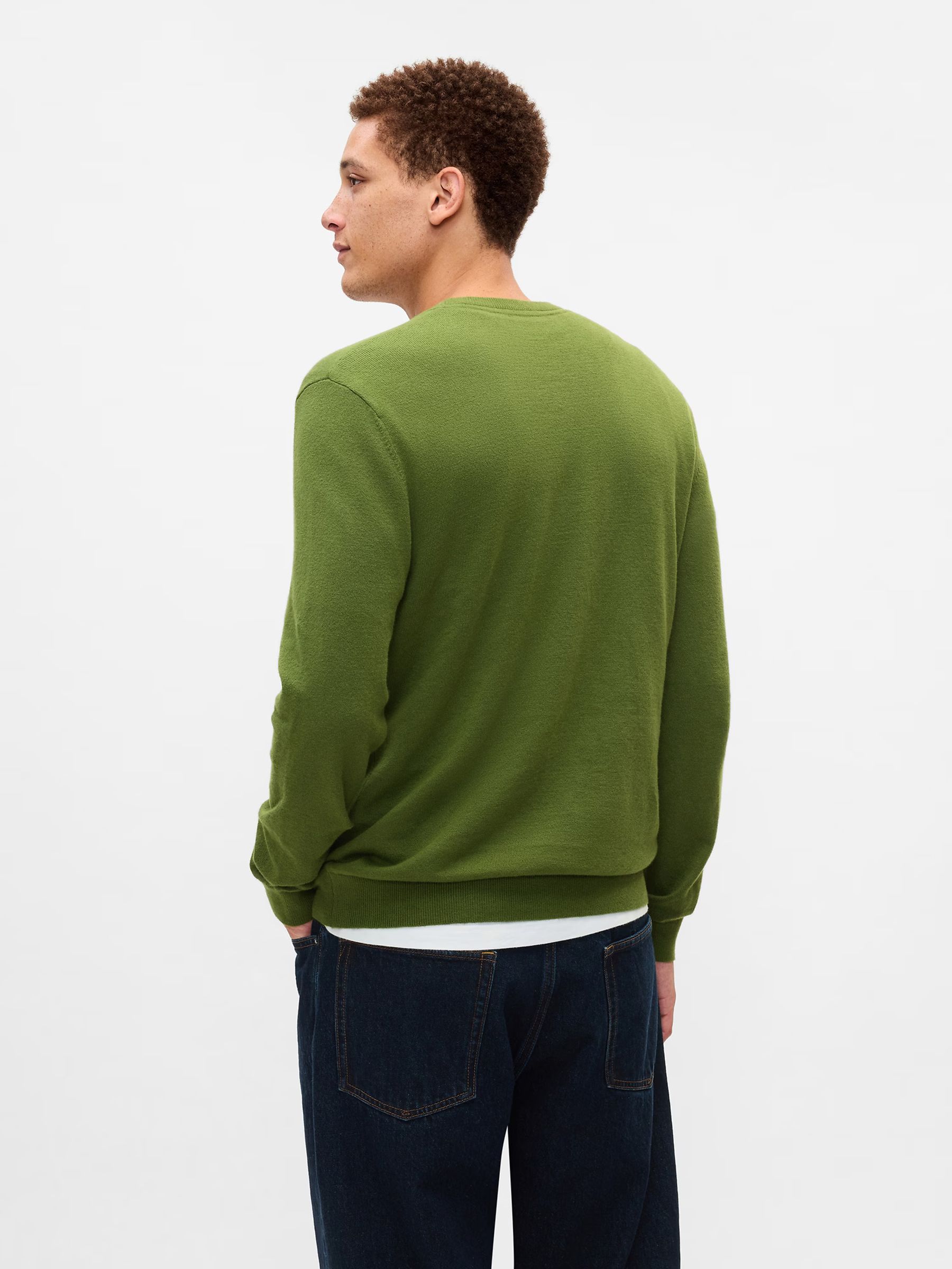 Green CashSoft Crew Neck Jumper - Image 2 of 5