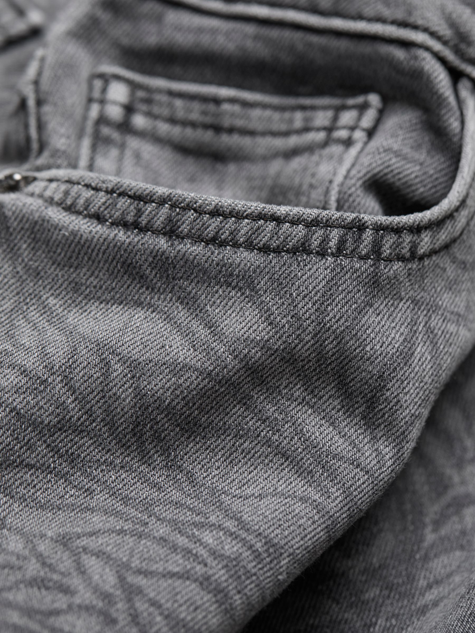 Grey Floral Bouquet Laser Print Jeans - Image 7 of 7