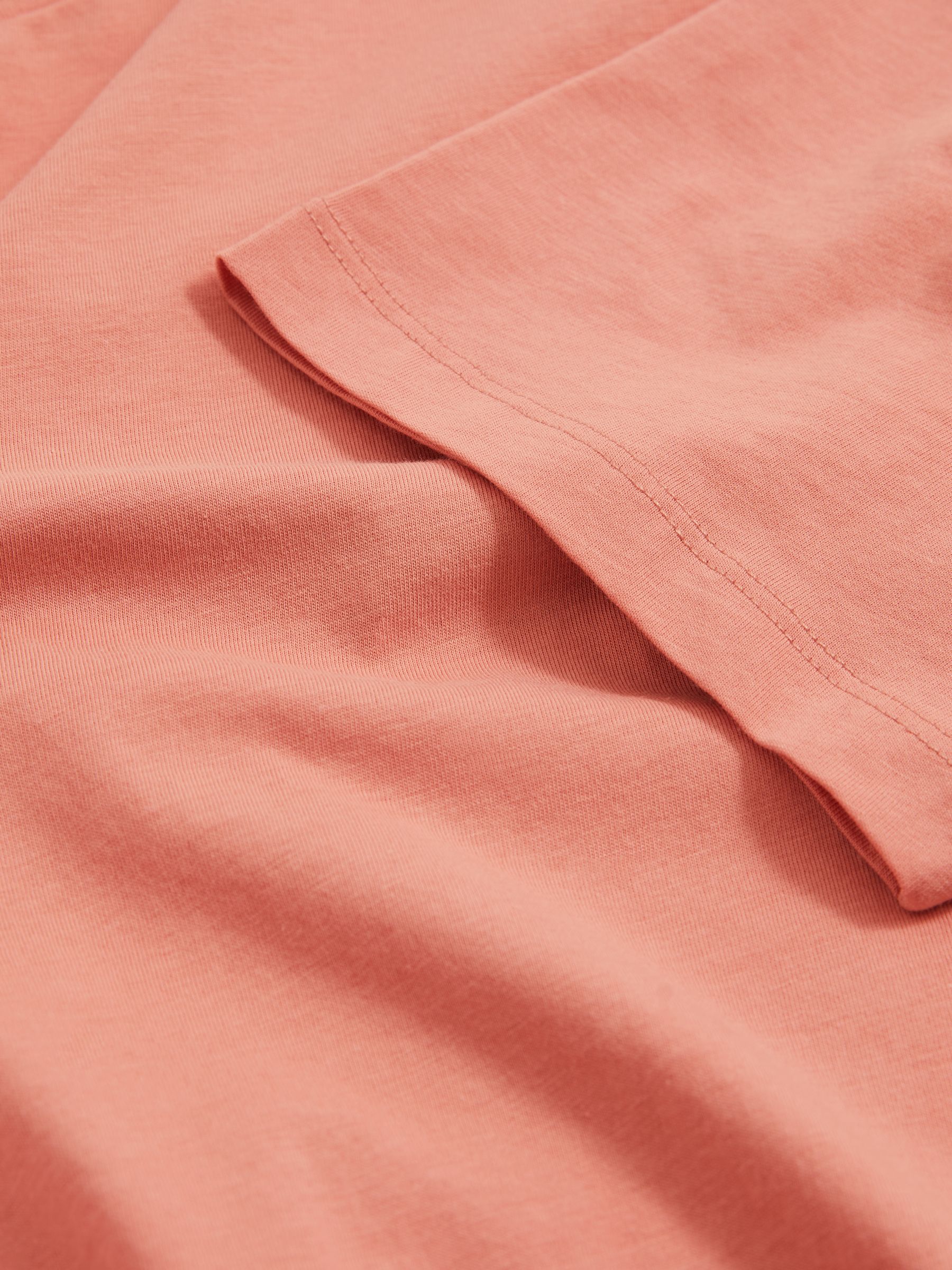 Crew Neck T-Shirt in Salmon Pink - Image 5 of 5