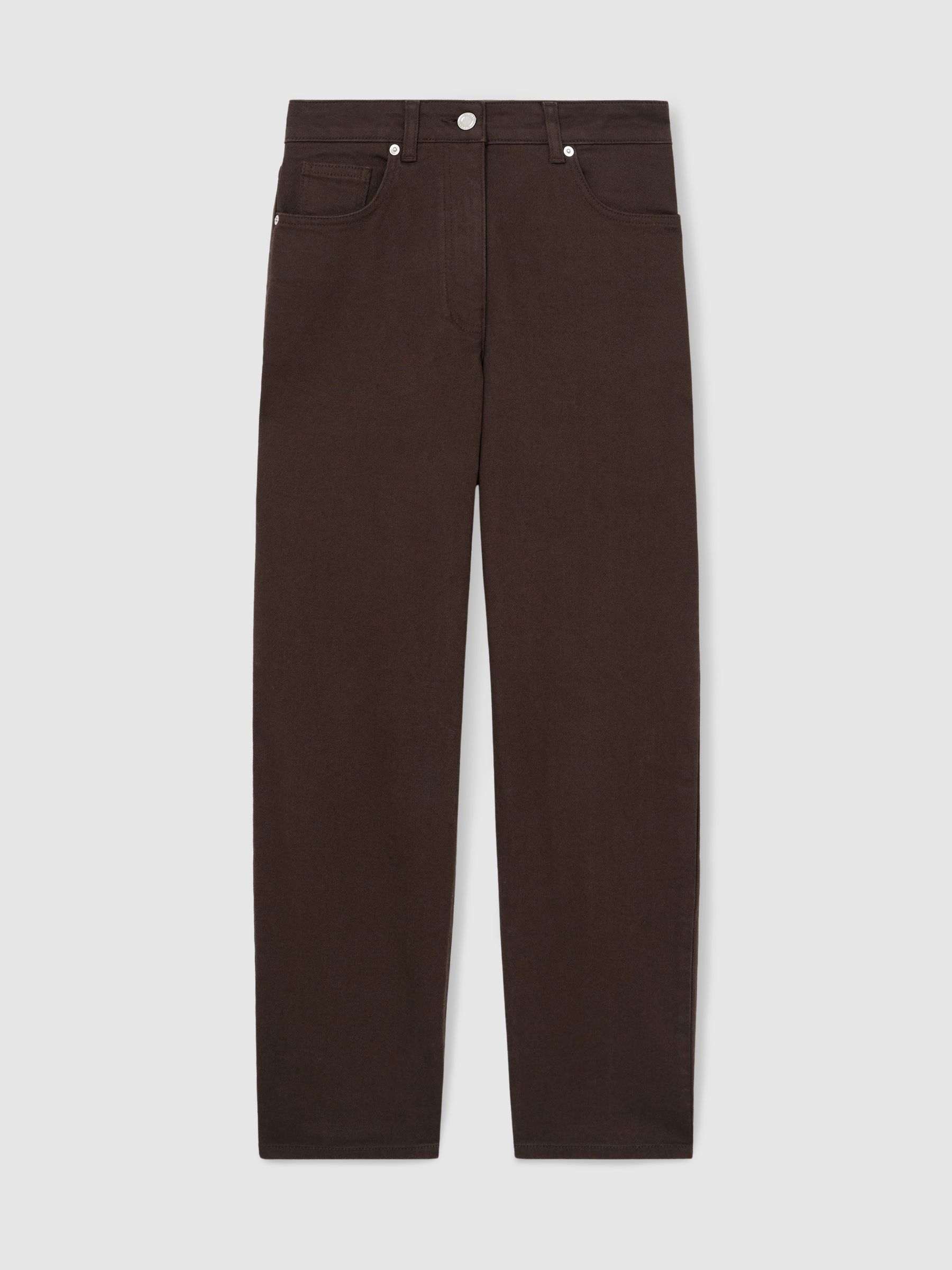 Mid Rise Straight Leg Jeans in Chocolate - Image 2 of 6