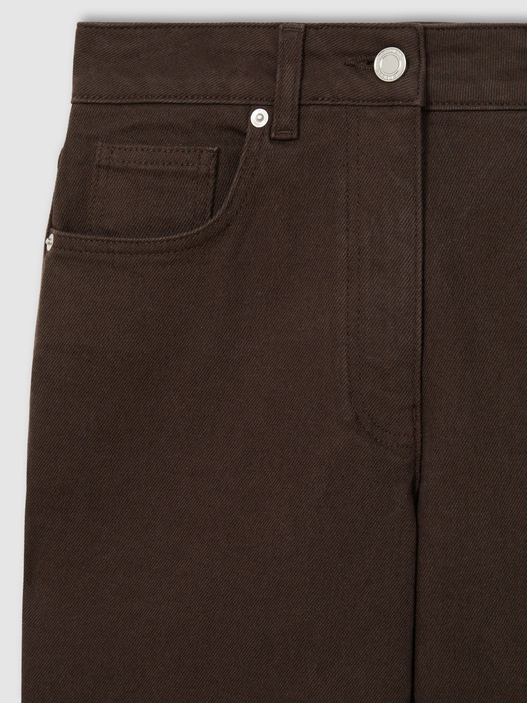 Mid-Rise Straight-Leg Jeans in Chocolate - image 4