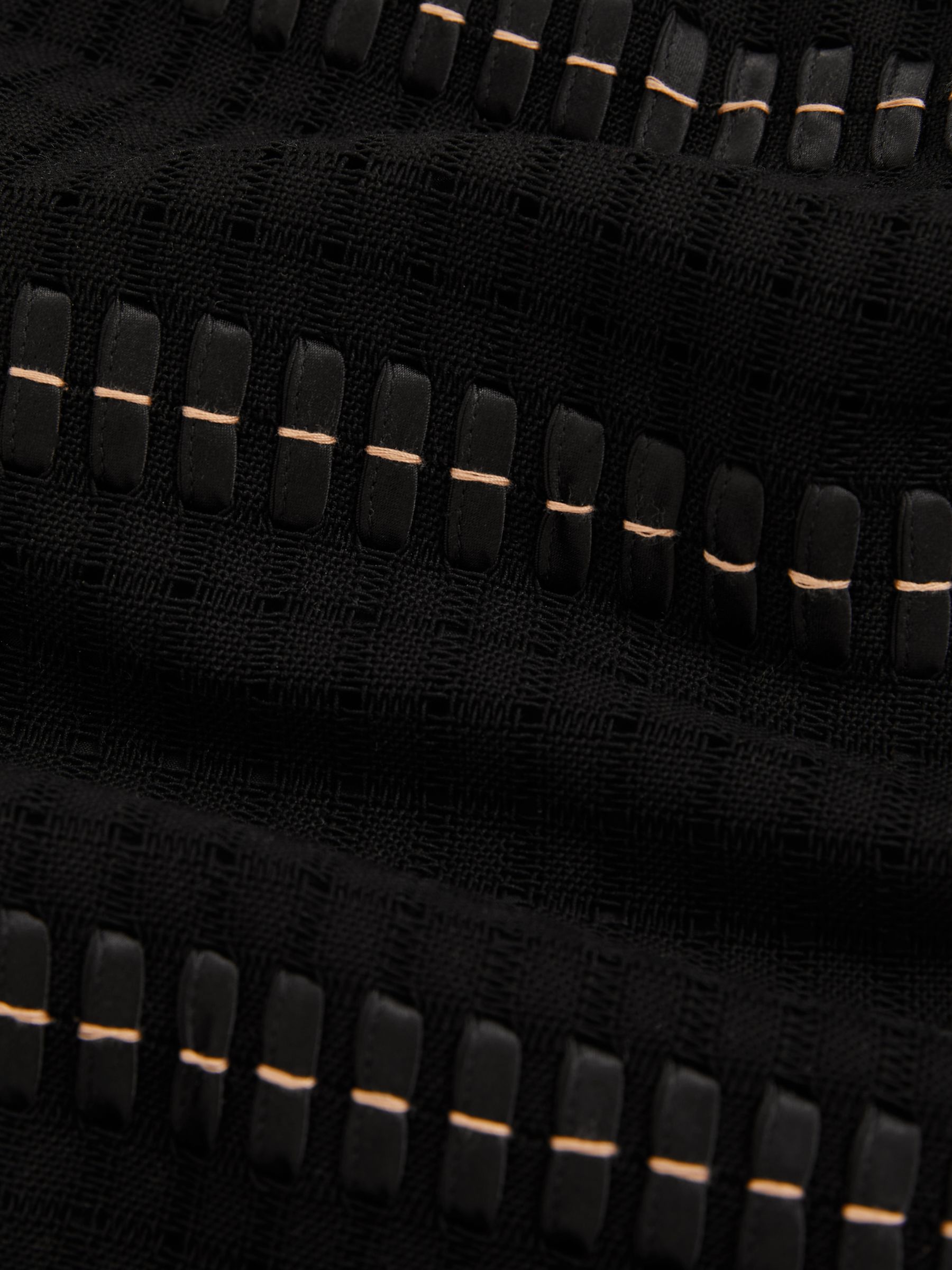 Atelier Cotton Whipstitch Mini Dress in Black - Image 6 of 6
