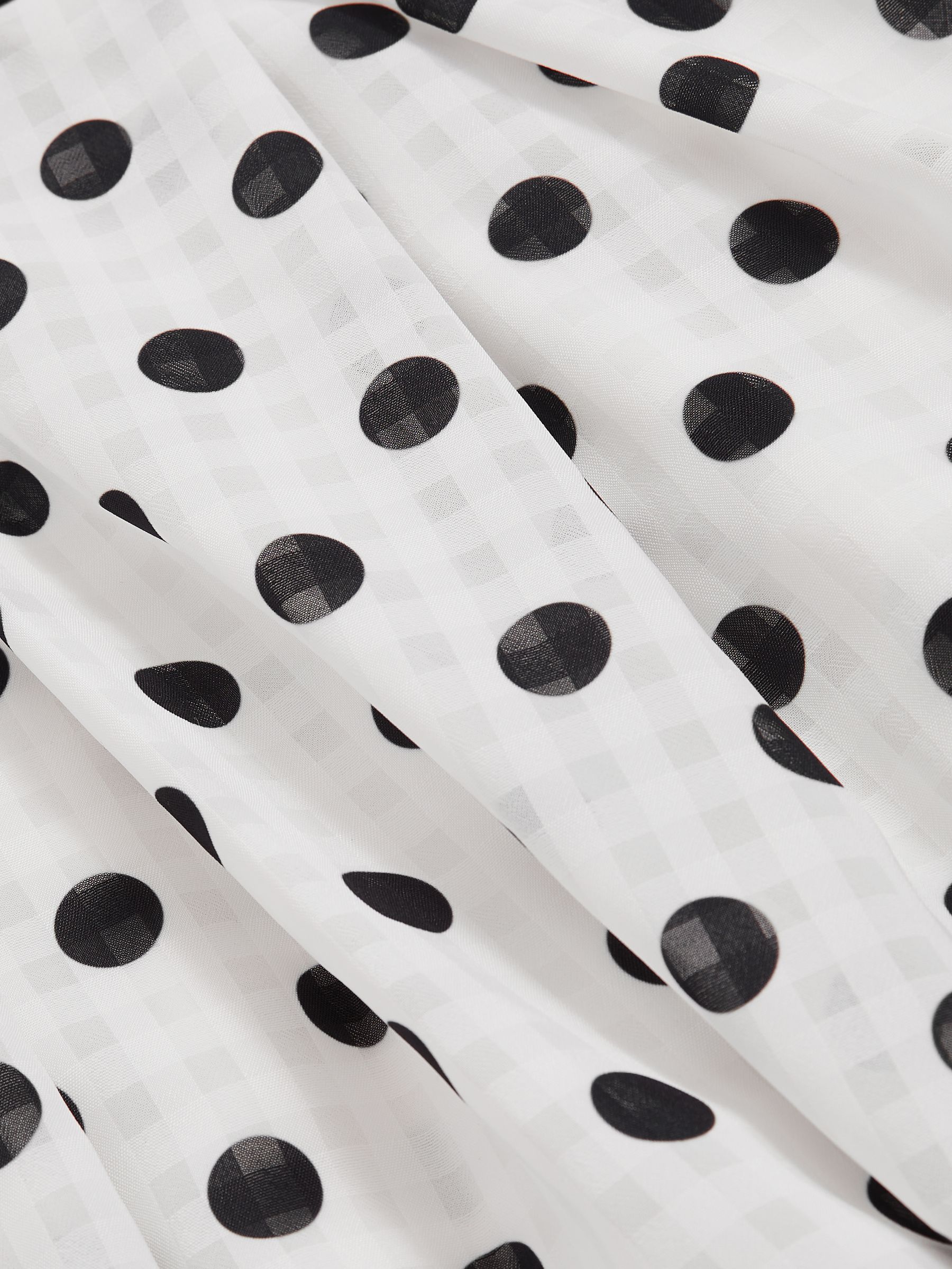 Polka Dot Midi Dress in Black/White - Image 6 of 6