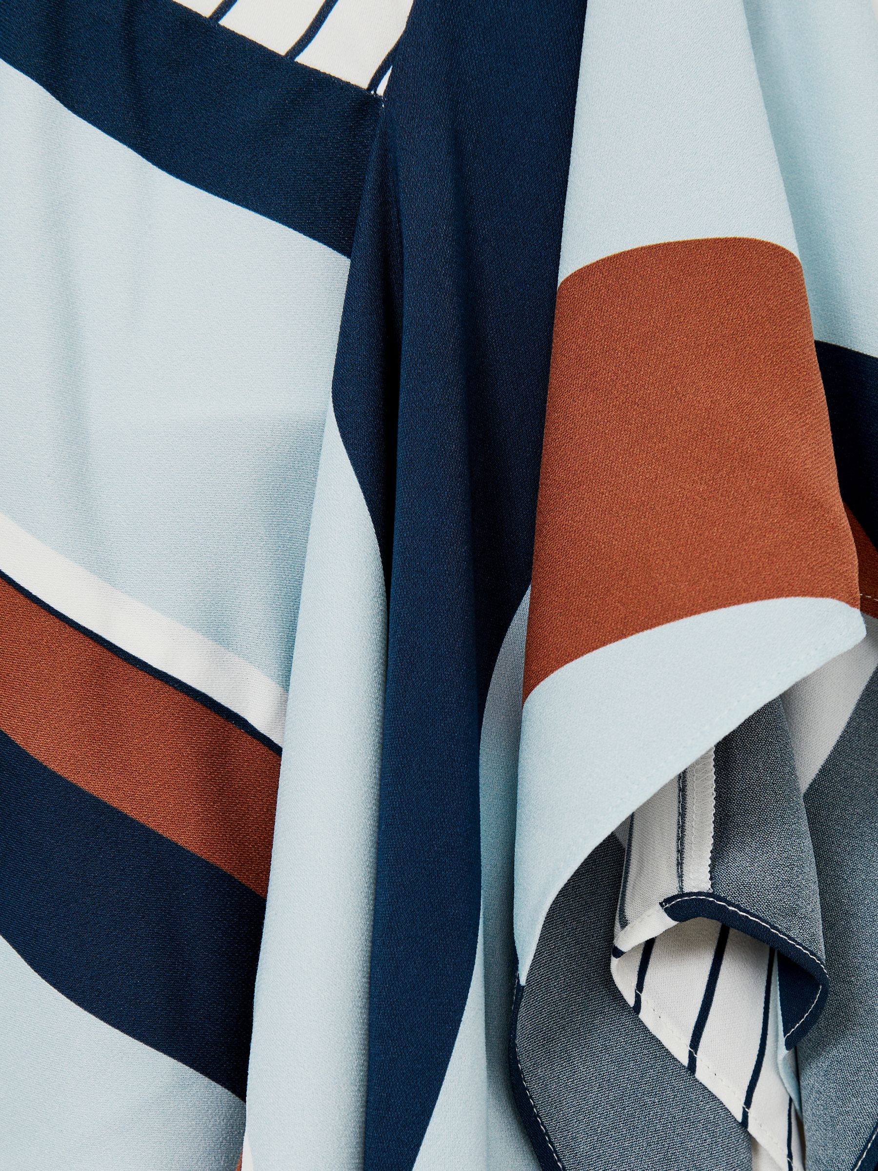 Stripe-Print Handkerchief Dress in Blue Print - Image 4 of 4
