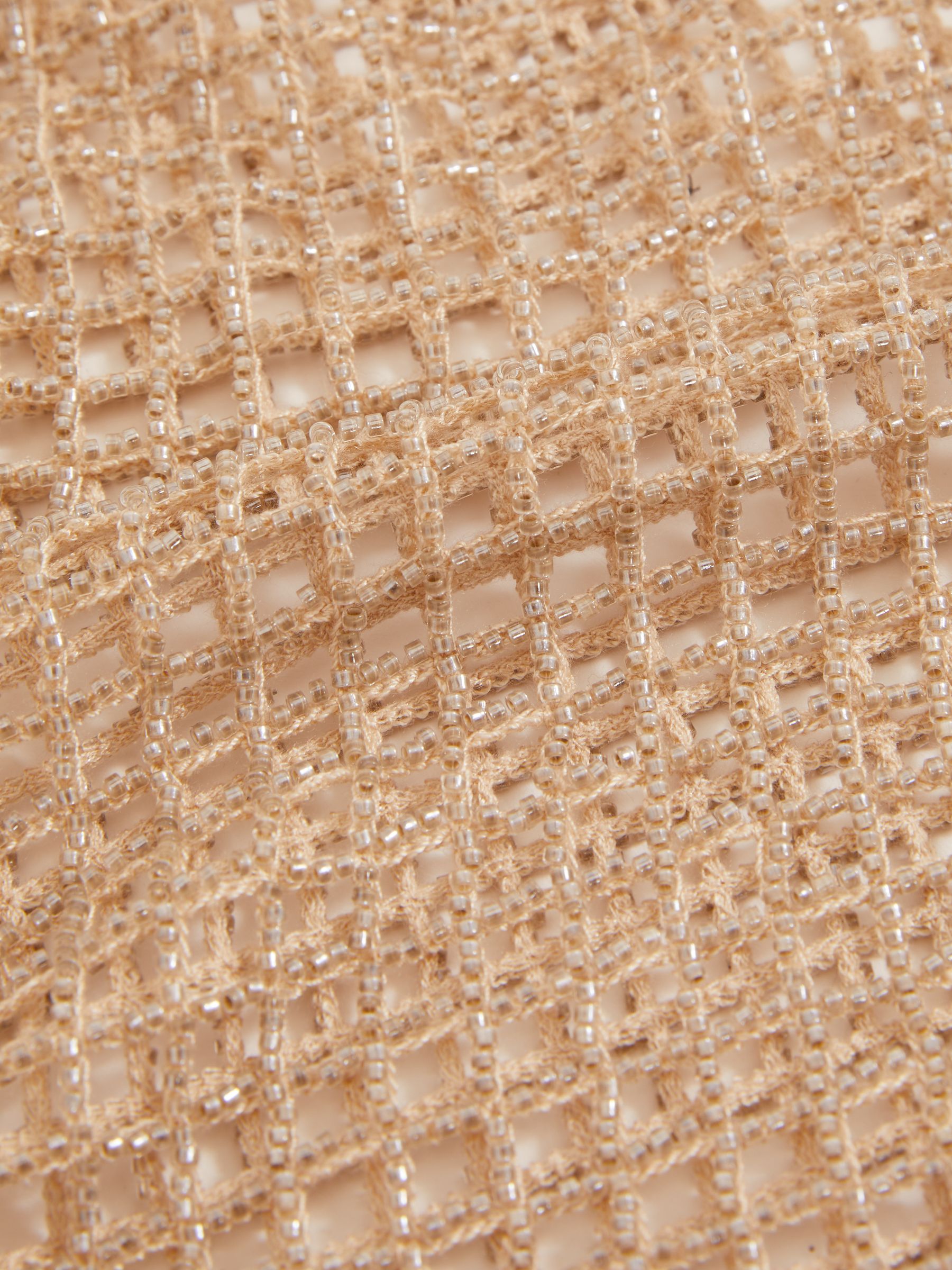 Mesh Knit Beaded Vest in Neutral - Image 6 of 6