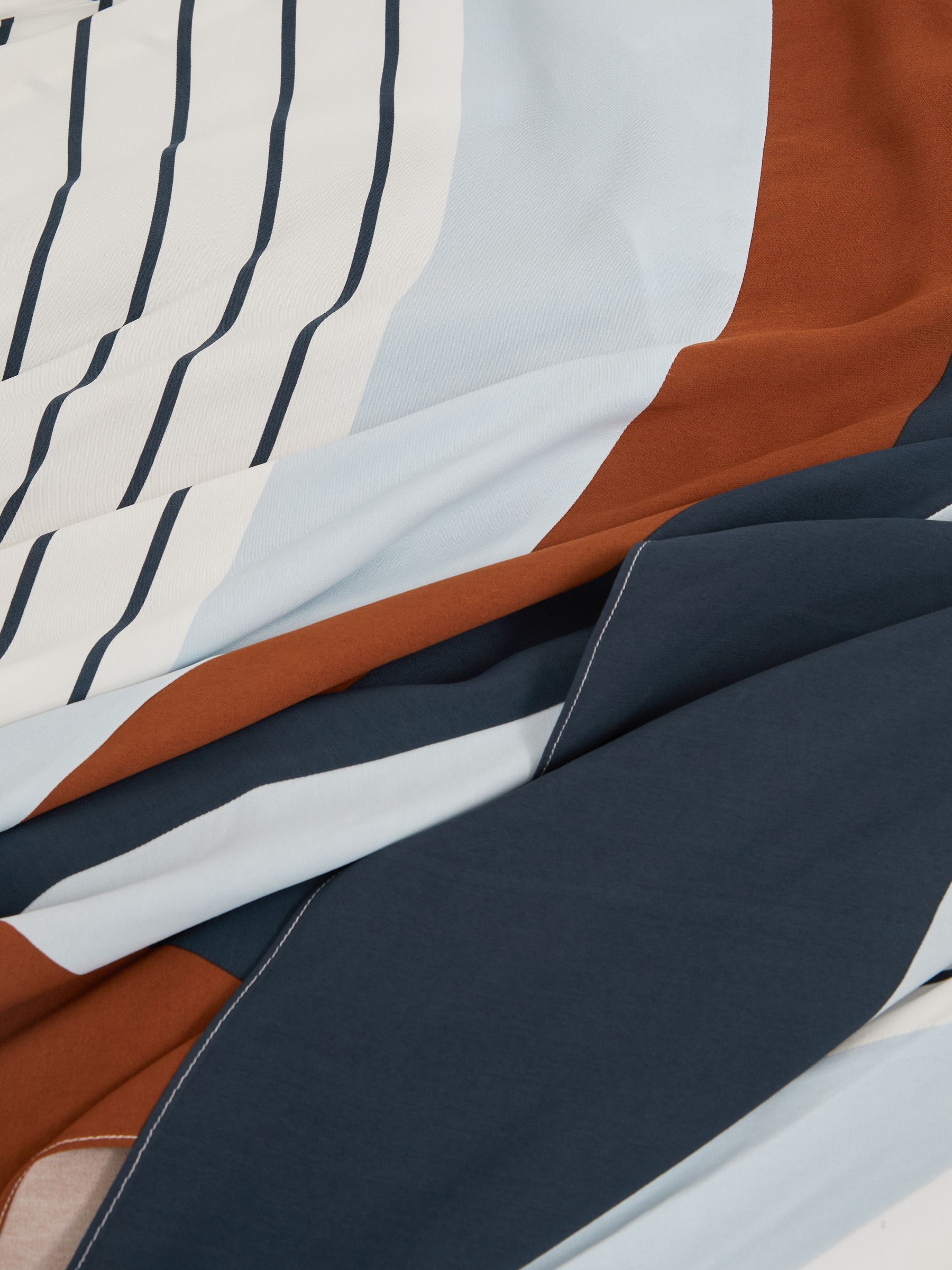 Stripe-Print Handkerchief Maxi Dress in Blue/Brown - Image 5 of 5