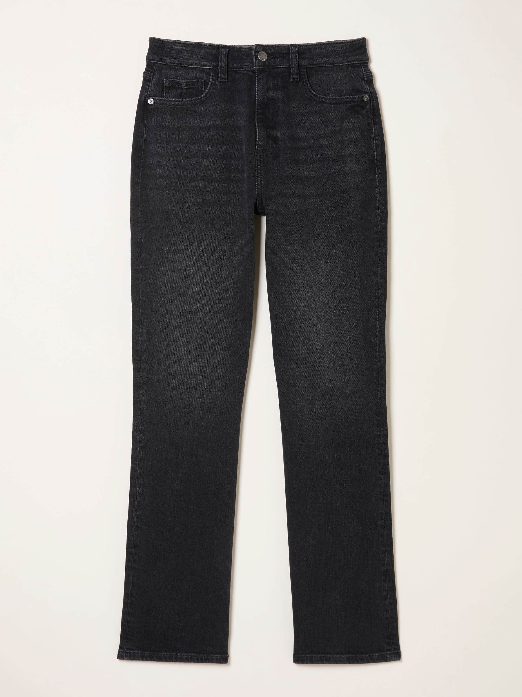 Carmel Washed Black Denim Comfort Straight Jeans | FatFace USA