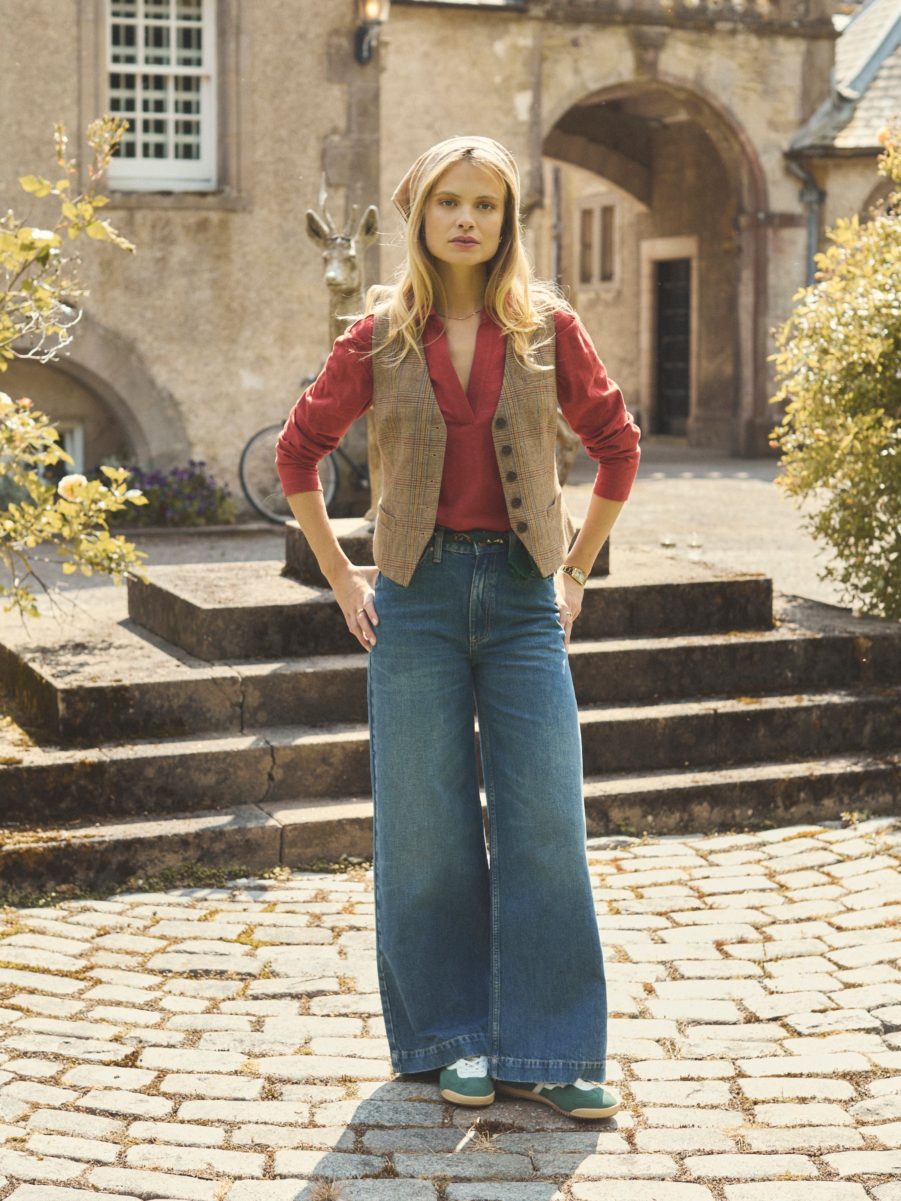 Foxley Brown Wool Rich Check Tweed Waistcoat - Image 2 of 11