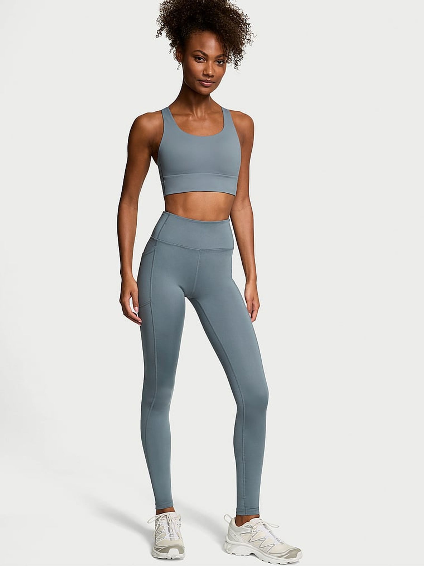 Dark Steel Grey 7/8 Length Essential Pocket Leggings - Image 1 of 2