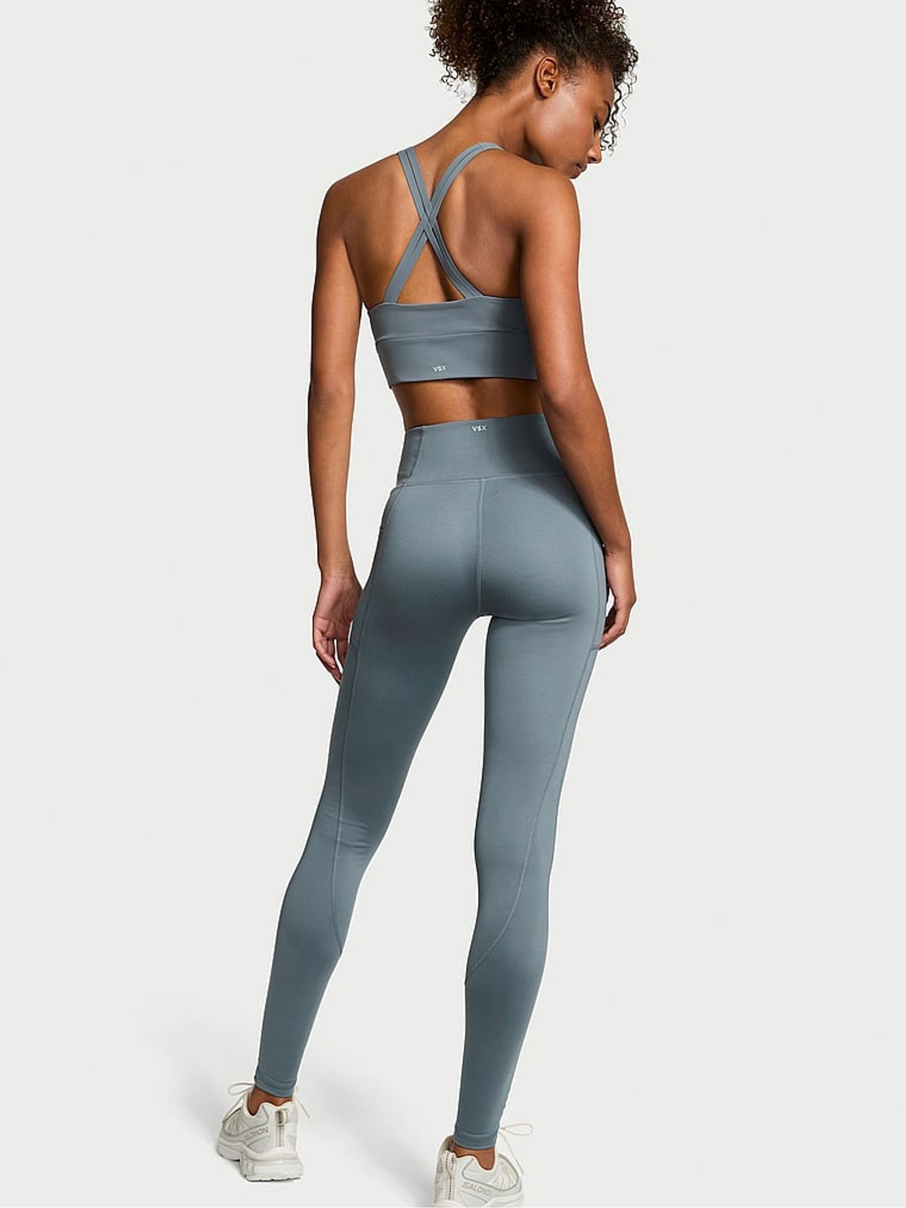 Dark Steel Grey 7/8 Length Essential Pocket Leggings - Image 2 of 2