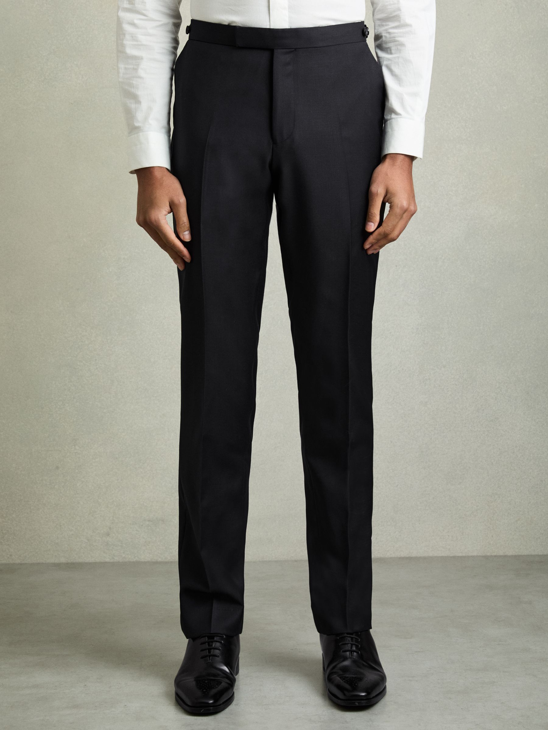 Wool-Blend Slim-Fit Suit Trousers in Navy - image 4