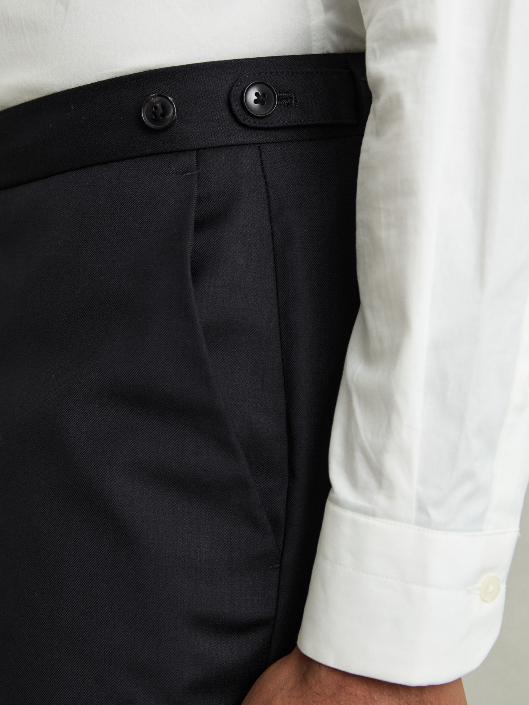 Wool-Blend Slim-Fit Suit Trousers in Navy - Image 5 of 8