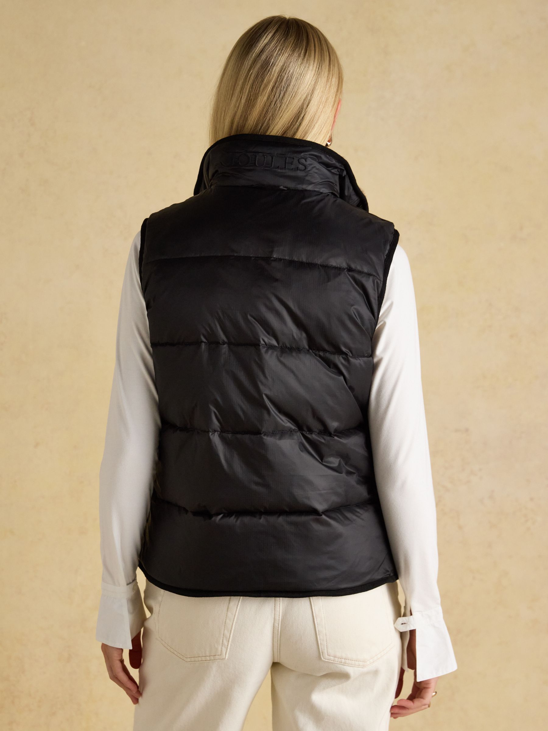 Reversible Faux Fur Black & Brown Padded Gilet - Image 2 of 11