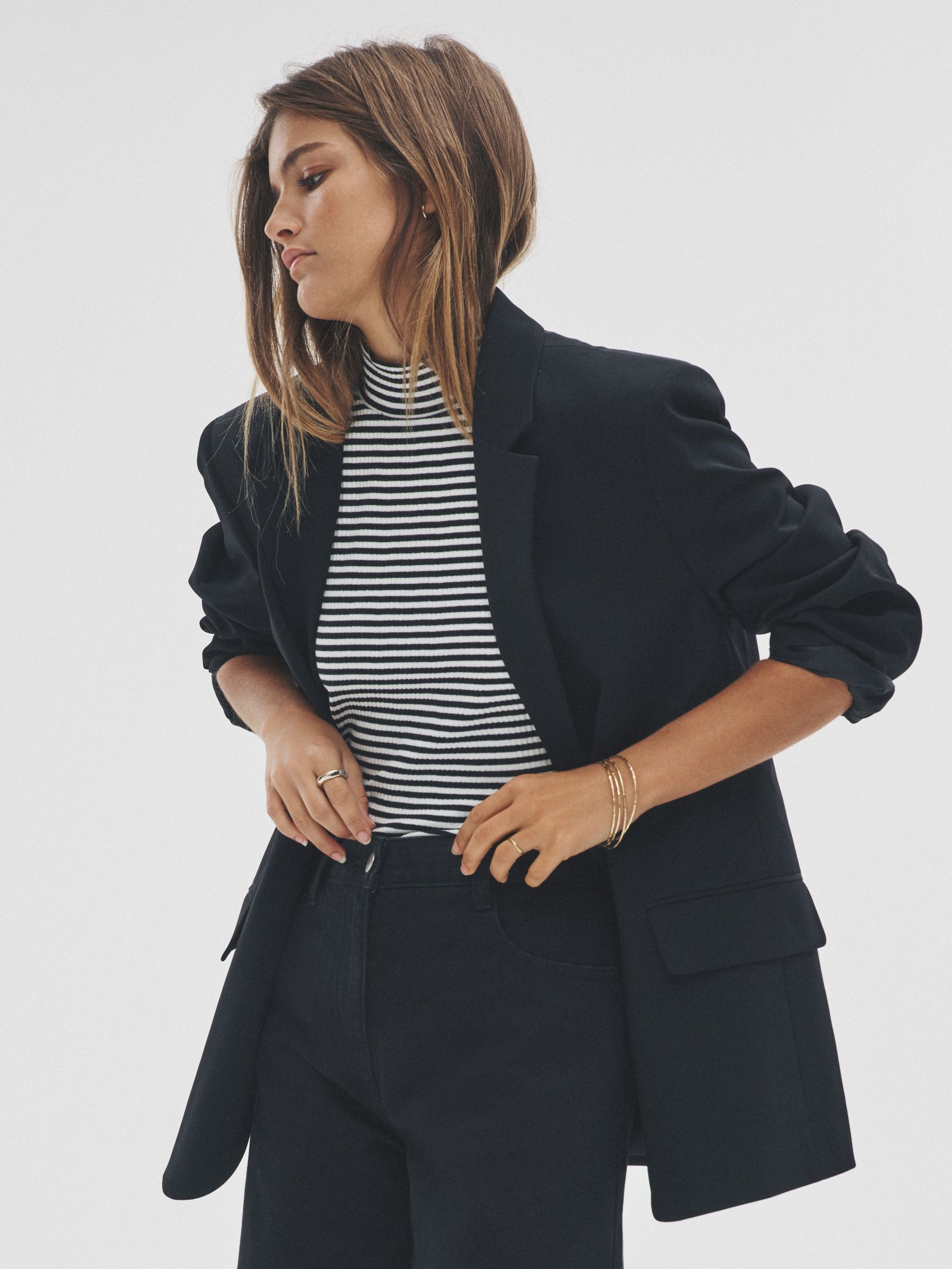 Black - Single Breasted Blazer - Image 4 of 9