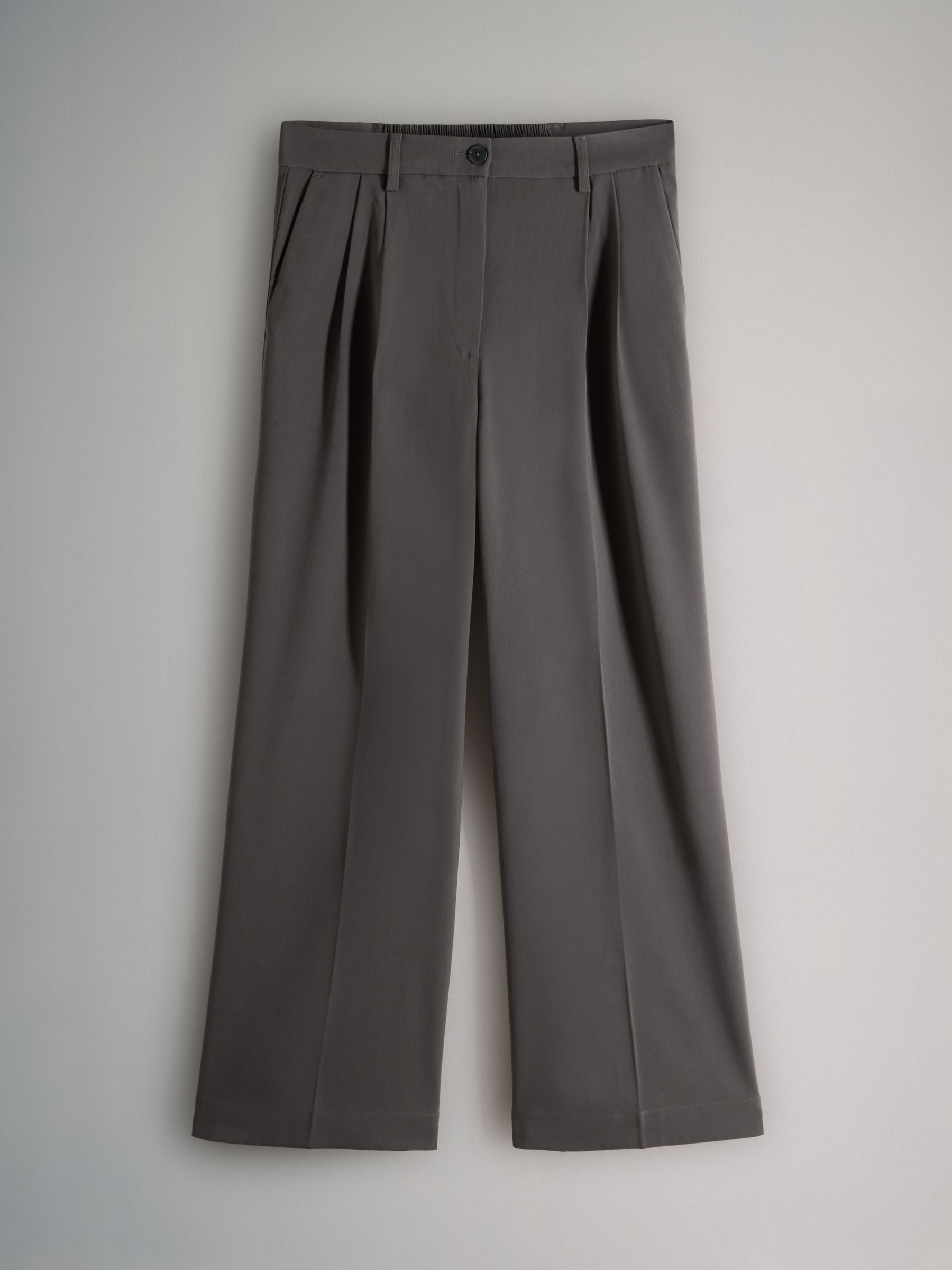 Black/Grey - 2 Pack Wide Leg Pleated Trousers - Image 6 of 8