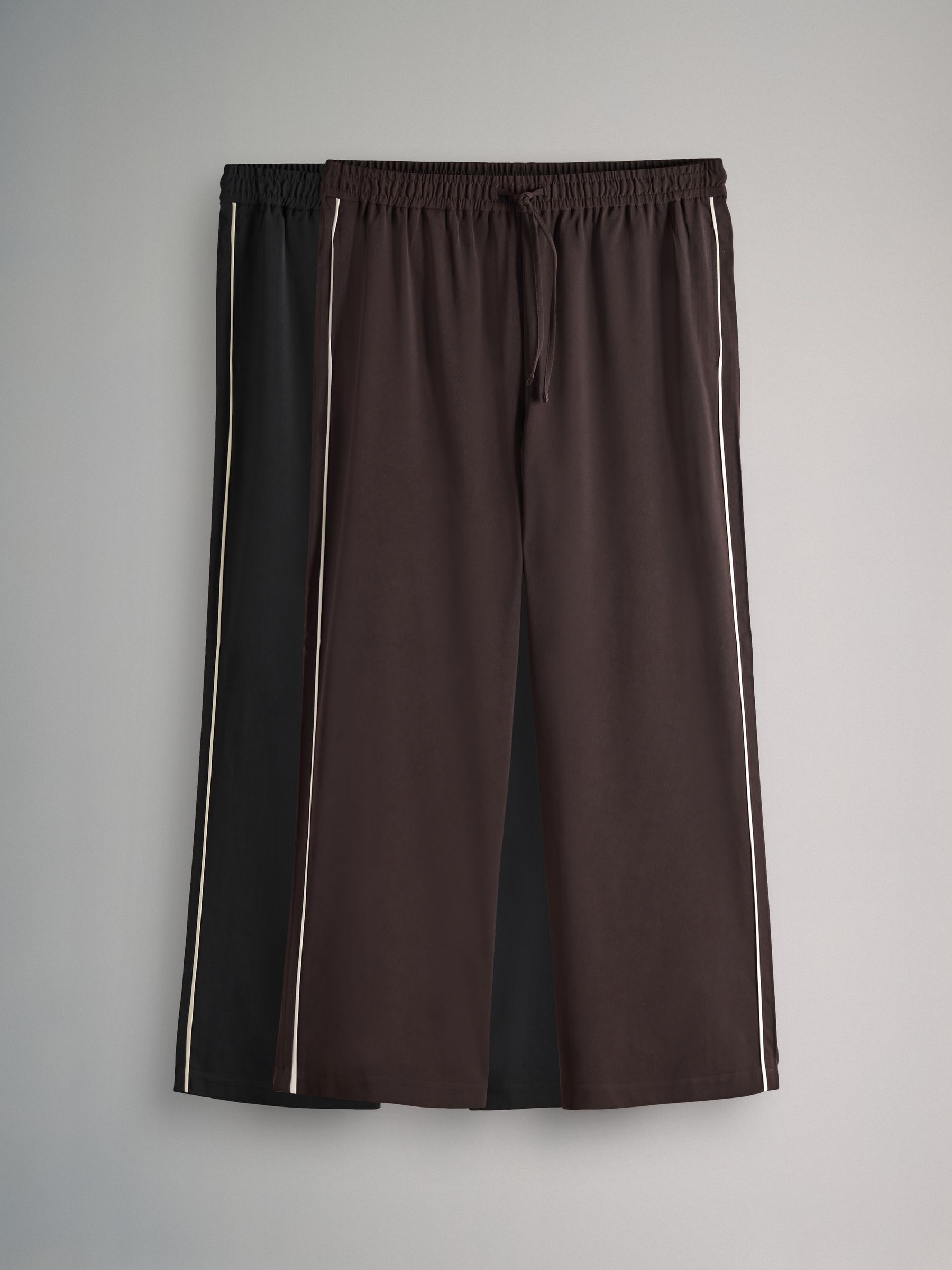 Chocolate Brown/Black - 2 Pack Wide Leg Trousers - Image 2 of 10