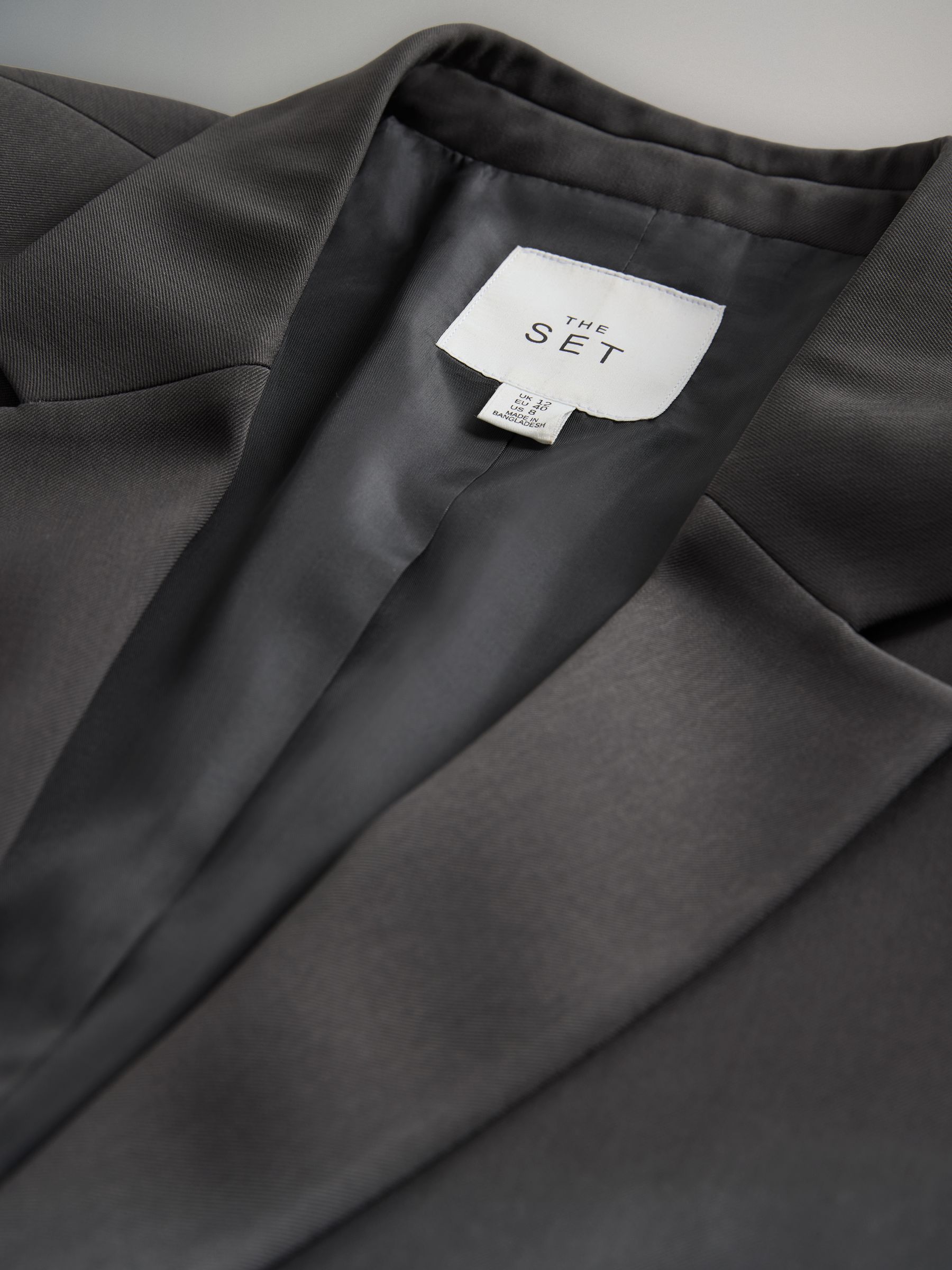 Dark Grey - Single Breasted Blazer - Image 9 of 9