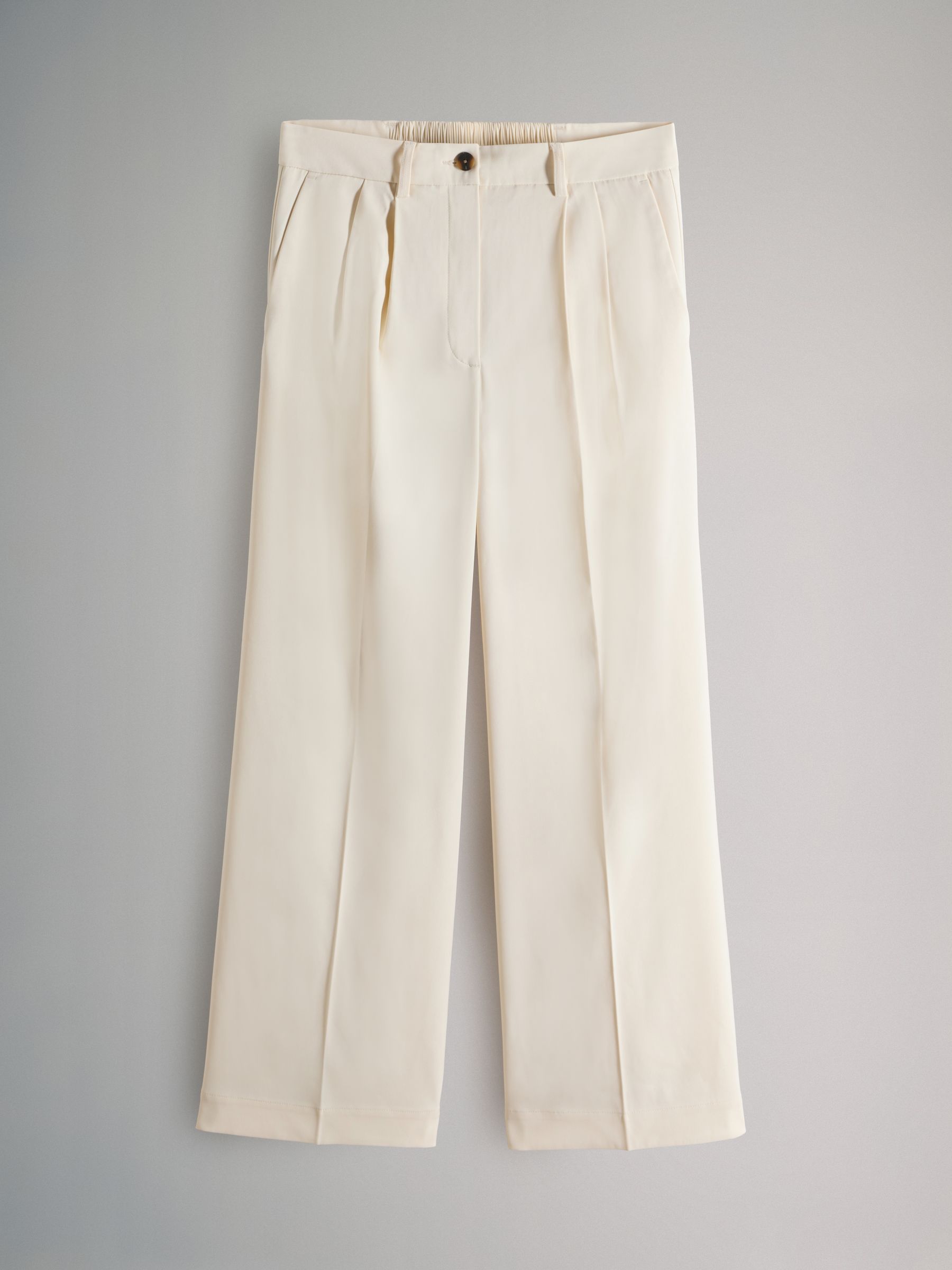 Cream/Neutral Brown - 2 Pack Wide Leg Pleated Trousers - Image 8 of 11