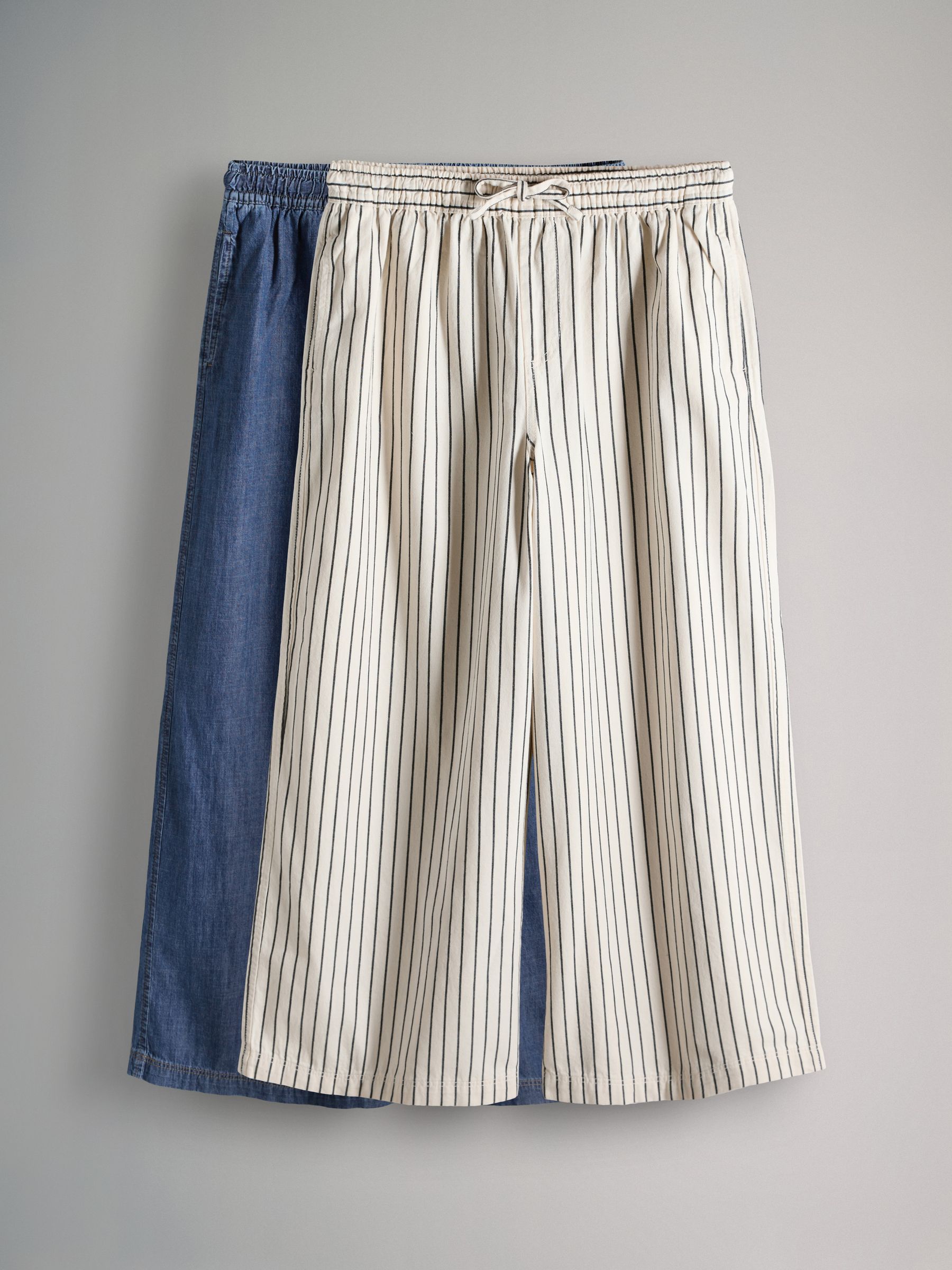 2 Pack Pull On Wide Leg Lightweight Jeans - Image 2 of 11