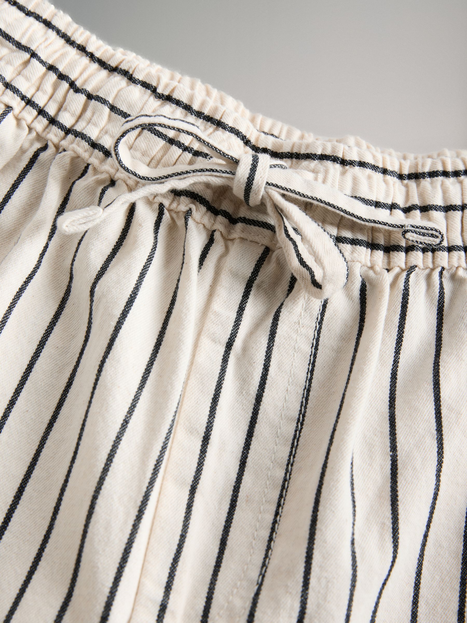 Mid Blue/Ecru Stripe 2 Pack Pull On Wide Leg Lightweight Jeans - Image 6 of 6 Mid Blue/Ecru Stripe 2 Pack Pull On Wide Leg Lightweight Jeans - Image 6 of 6