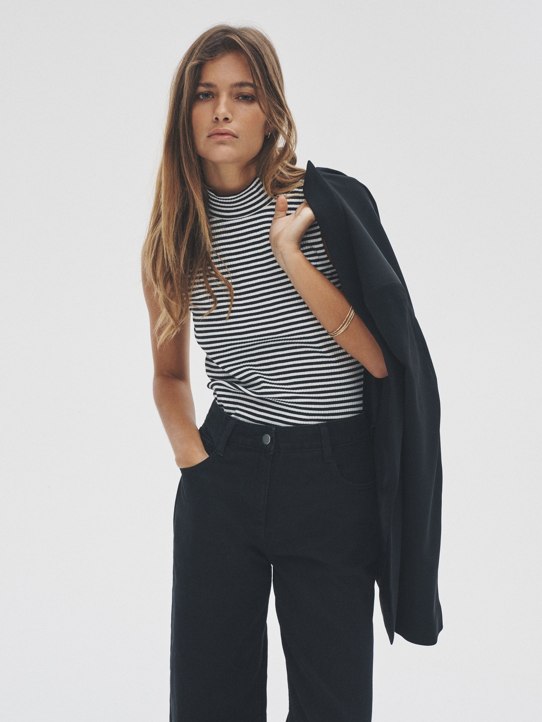 3 Pack Roll Neck Ribbed Vests - Image 1 of 11