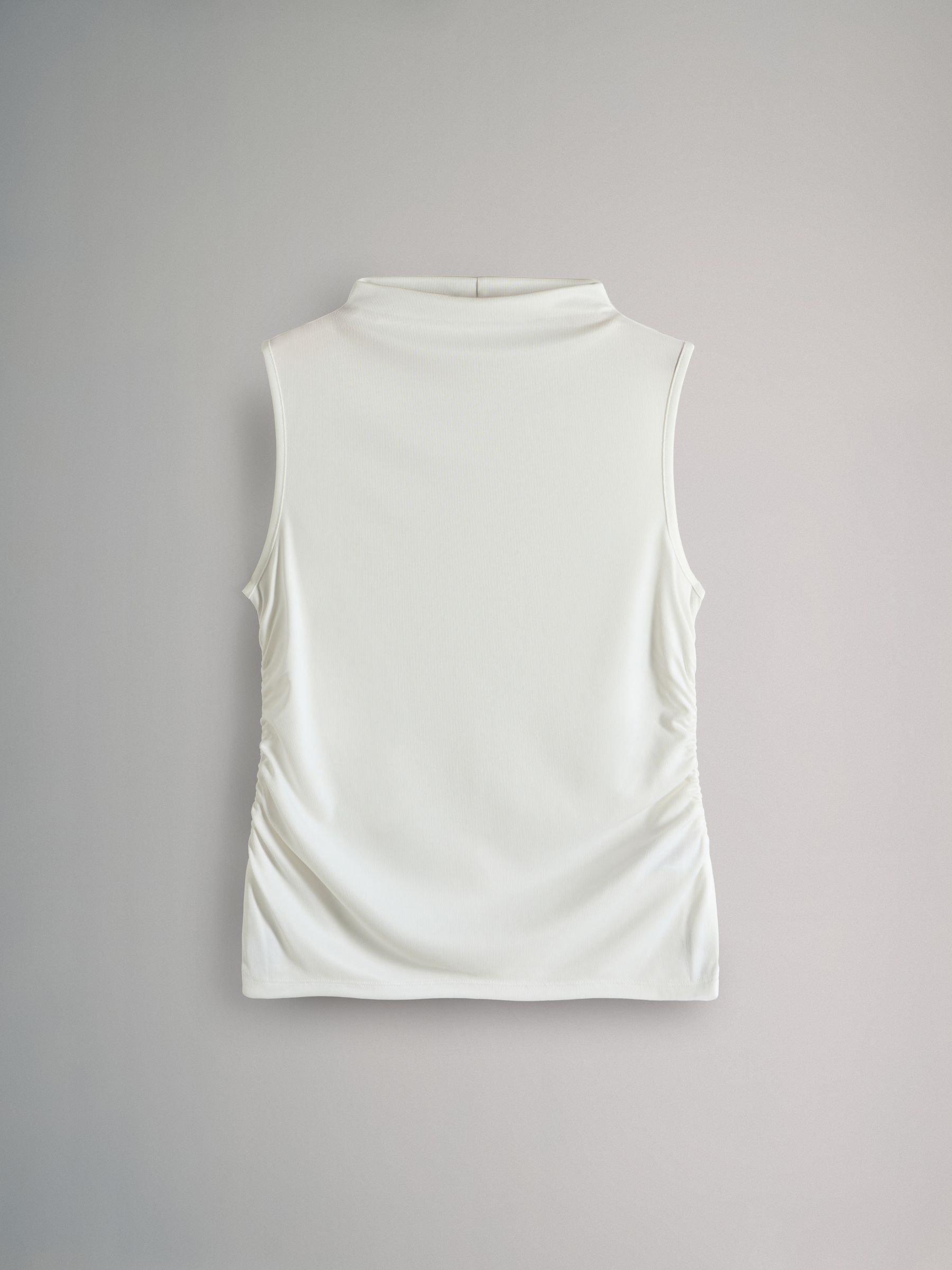White/Light Brown/Navy - 3 Pack Soft Touch Drape Sleeveless Tops - Image 3 of 6