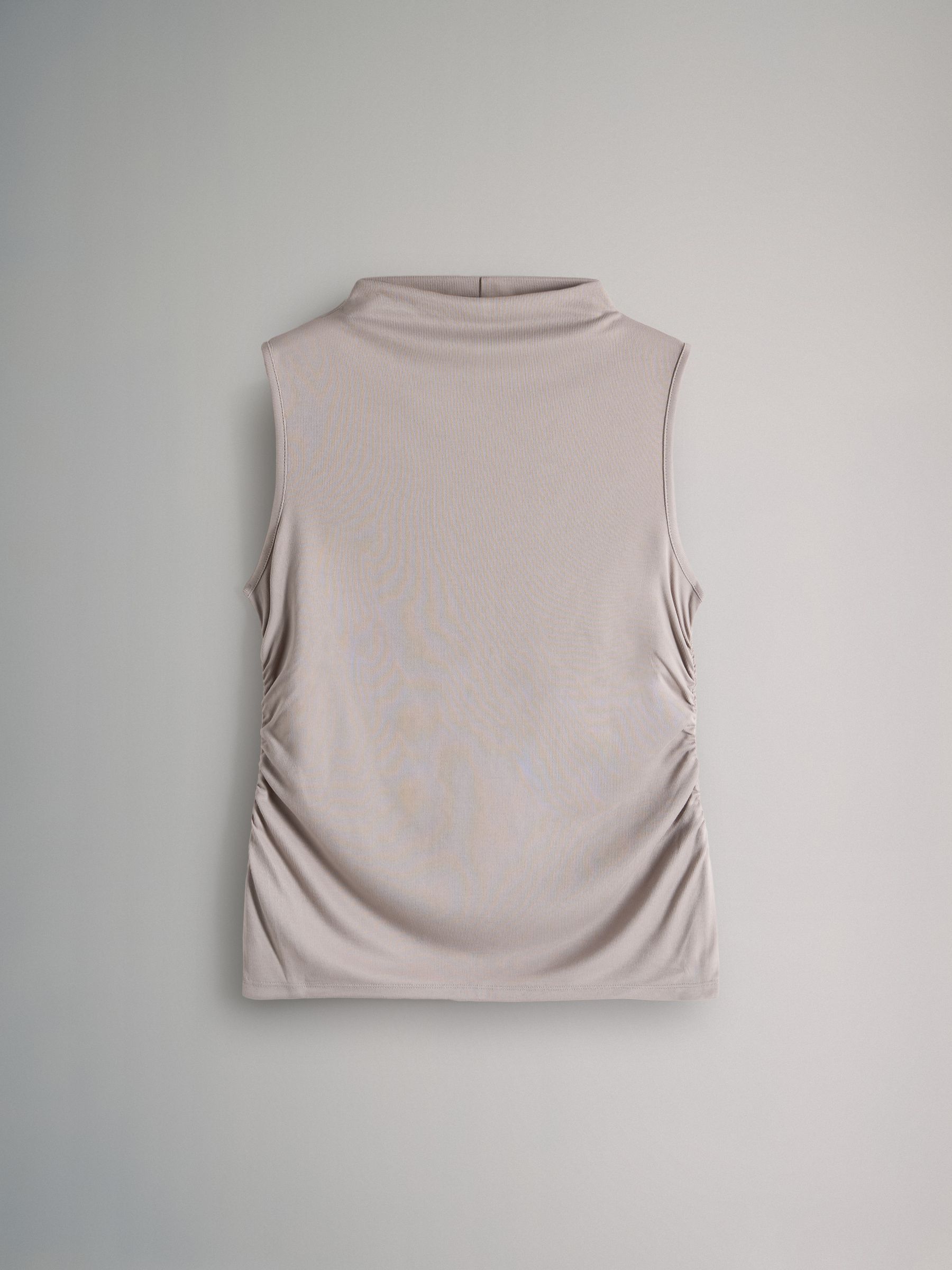 Black/Taupe Brown/Grey - 3 Pack Soft Touch Drape Sleeveless Tops - Image 10 of 13