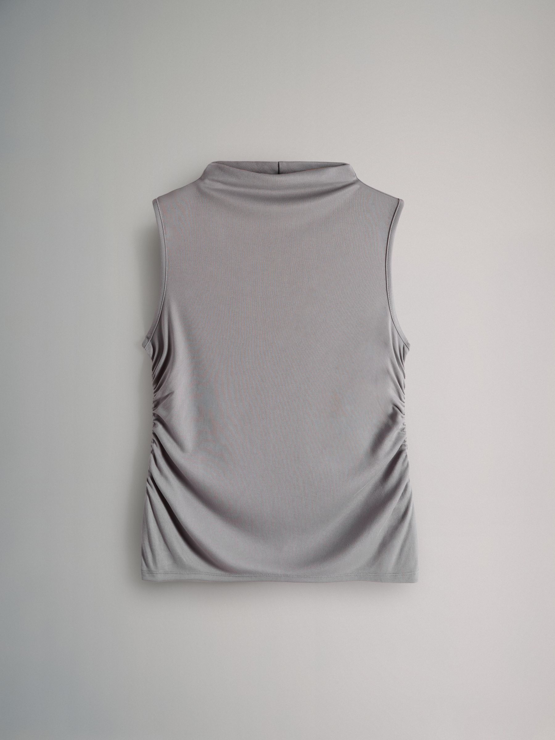 Black/Taupe Brown/Grey - 3 Pack Soft Touch Drape Sleeveless Tops - Image 9 of 13