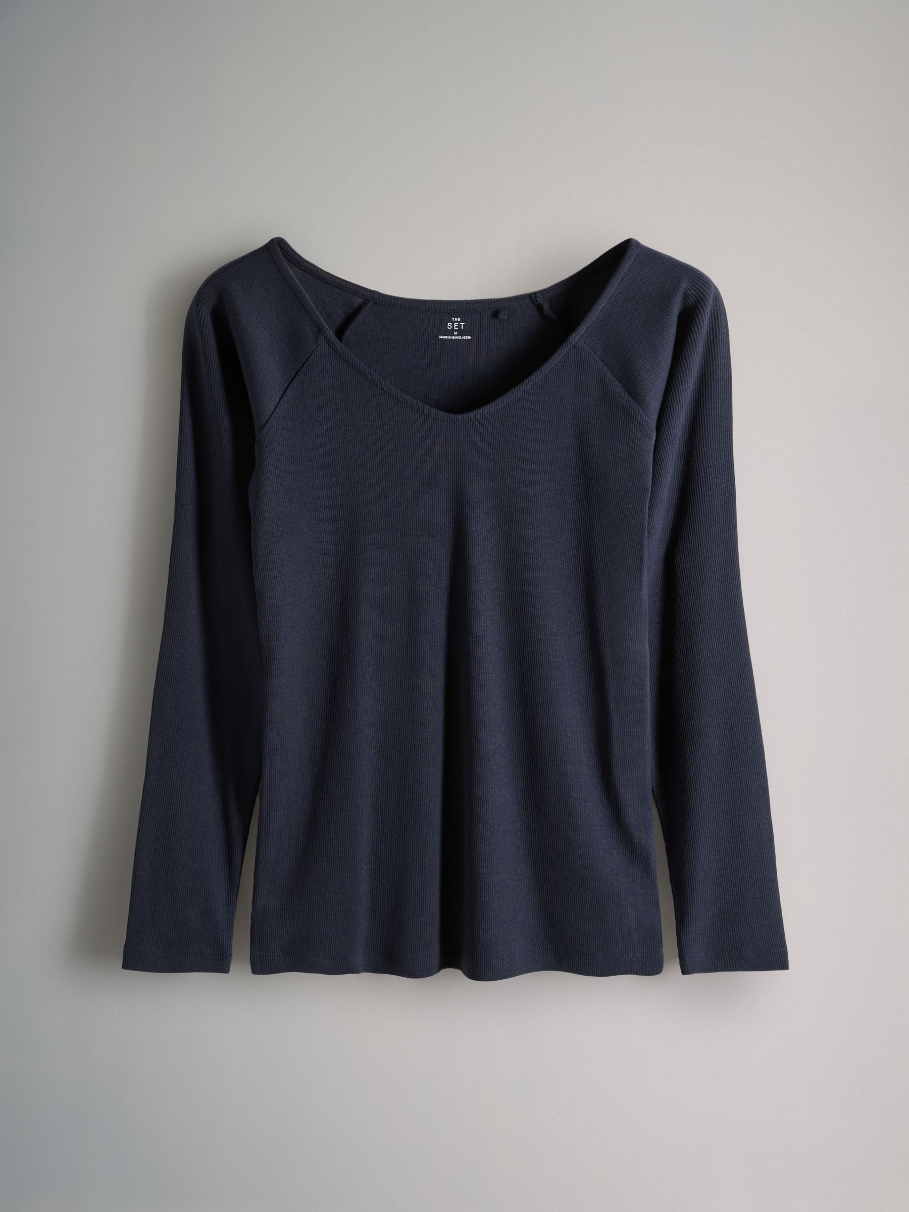3 Pack Deep V-Neck Ribbed Long Sleeve Tops - Image 8 of 12