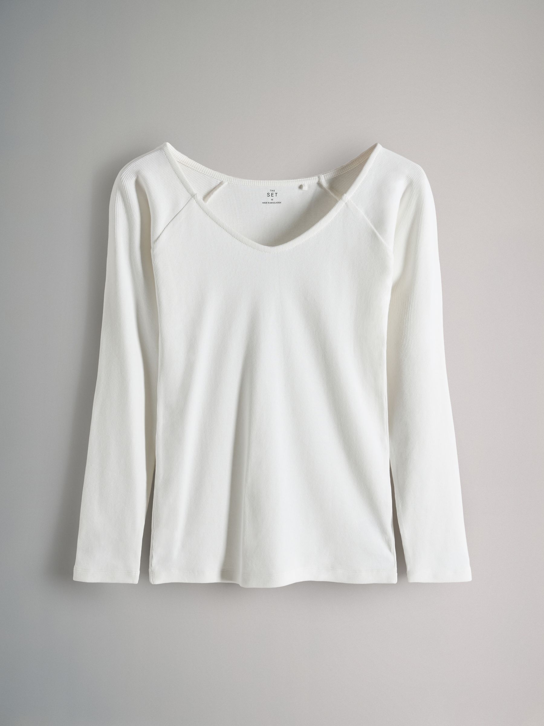 3 Pack Deep V-Neck Ribbed Long Sleeve Tops - Image 9 of 12