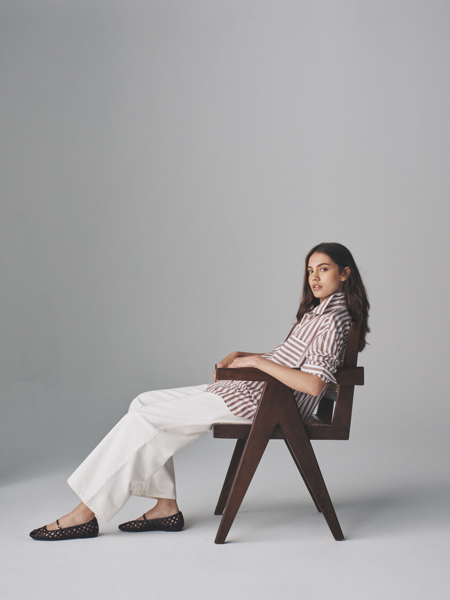 White/Brown Stripe - 2 Pack Oxford Shirt - Image 3 of 8