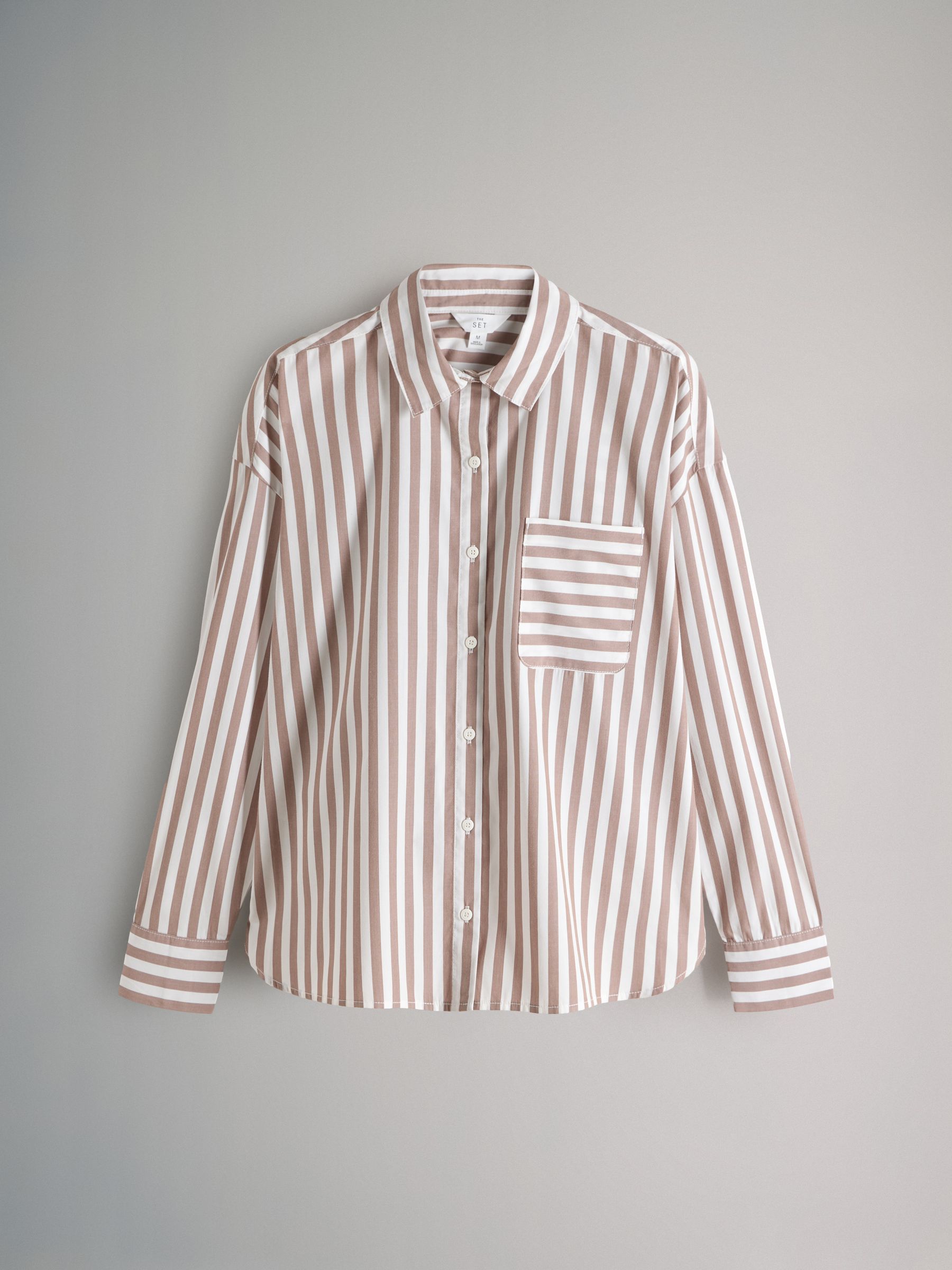 White/Brown Stripe - 2 Pack Oxford Shirt - Image 5 of 8