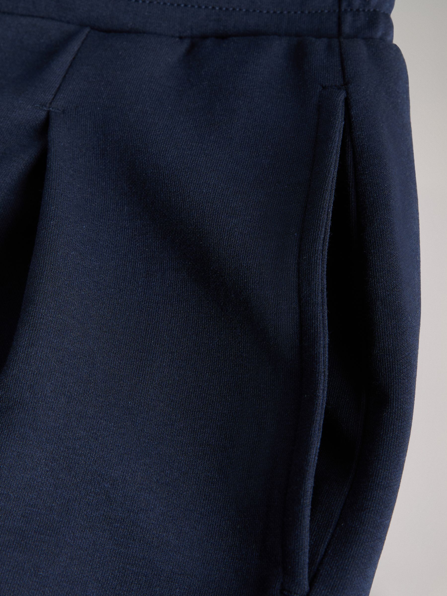 Navy/Grey Marl - 2 Pack Heavyweight Premium Pleat Front Jersey Trousers - Image 13 of 14