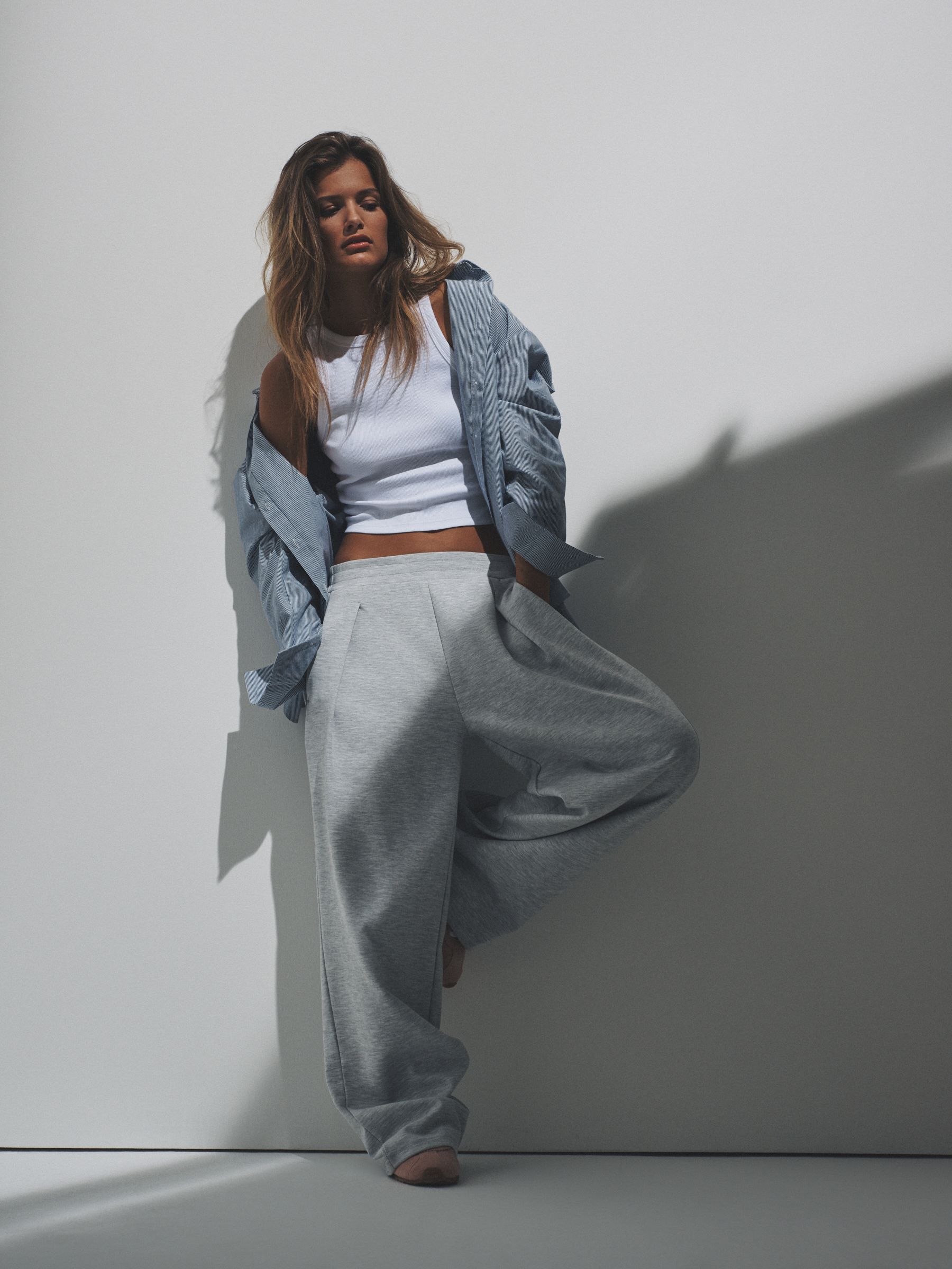 Navy/Grey Marl - 2 Pack Heavyweight Premium Pleat Front Jersey Trousers - Image 3 of 14