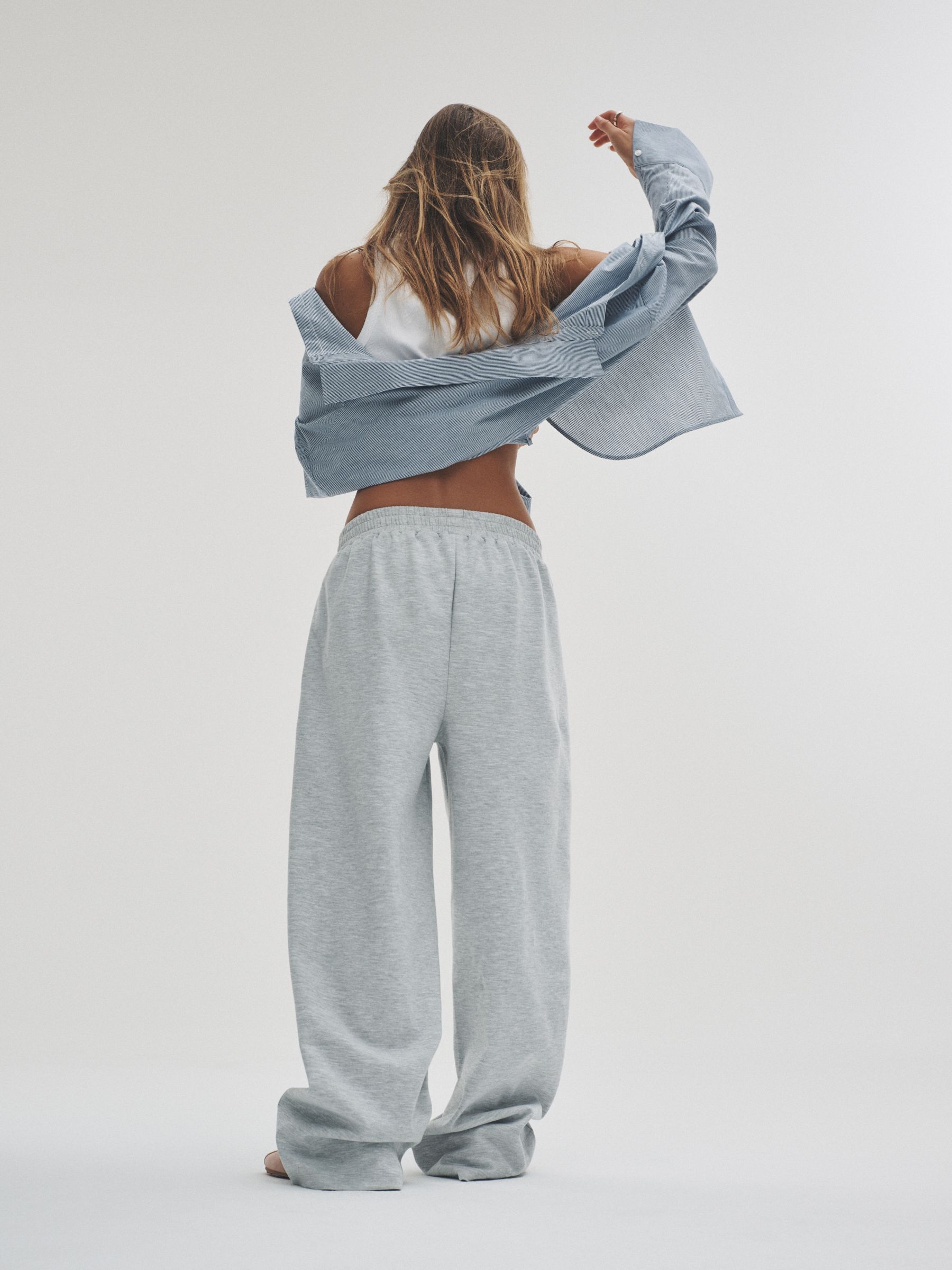 Navy/Grey Marl - 2 Pack Heavyweight Premium Pleat Front Jersey Trousers - Image 9 of 14