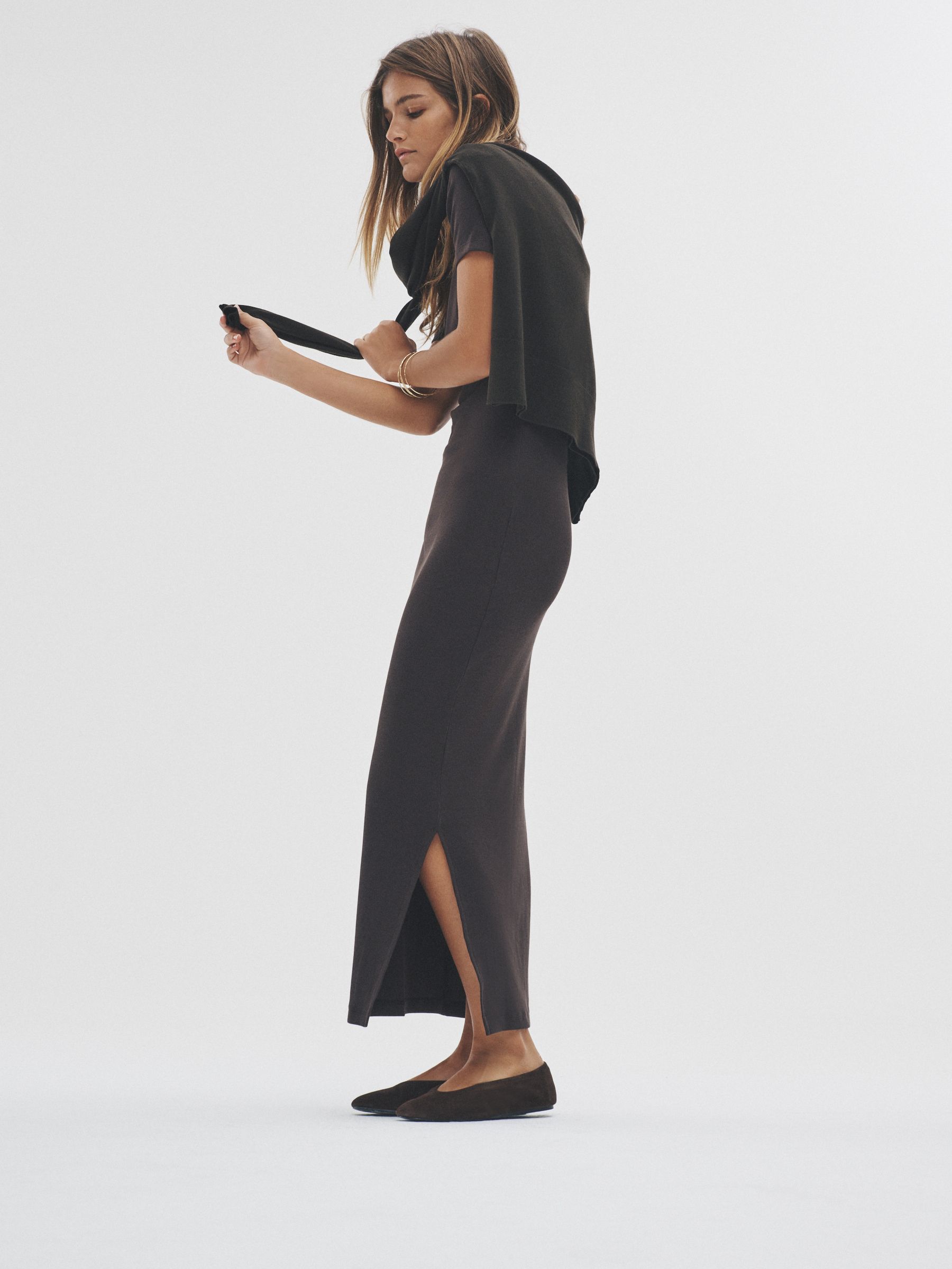 3 Pack Short Sleeve Ribbed Midi Dresses - Image 6 of 11