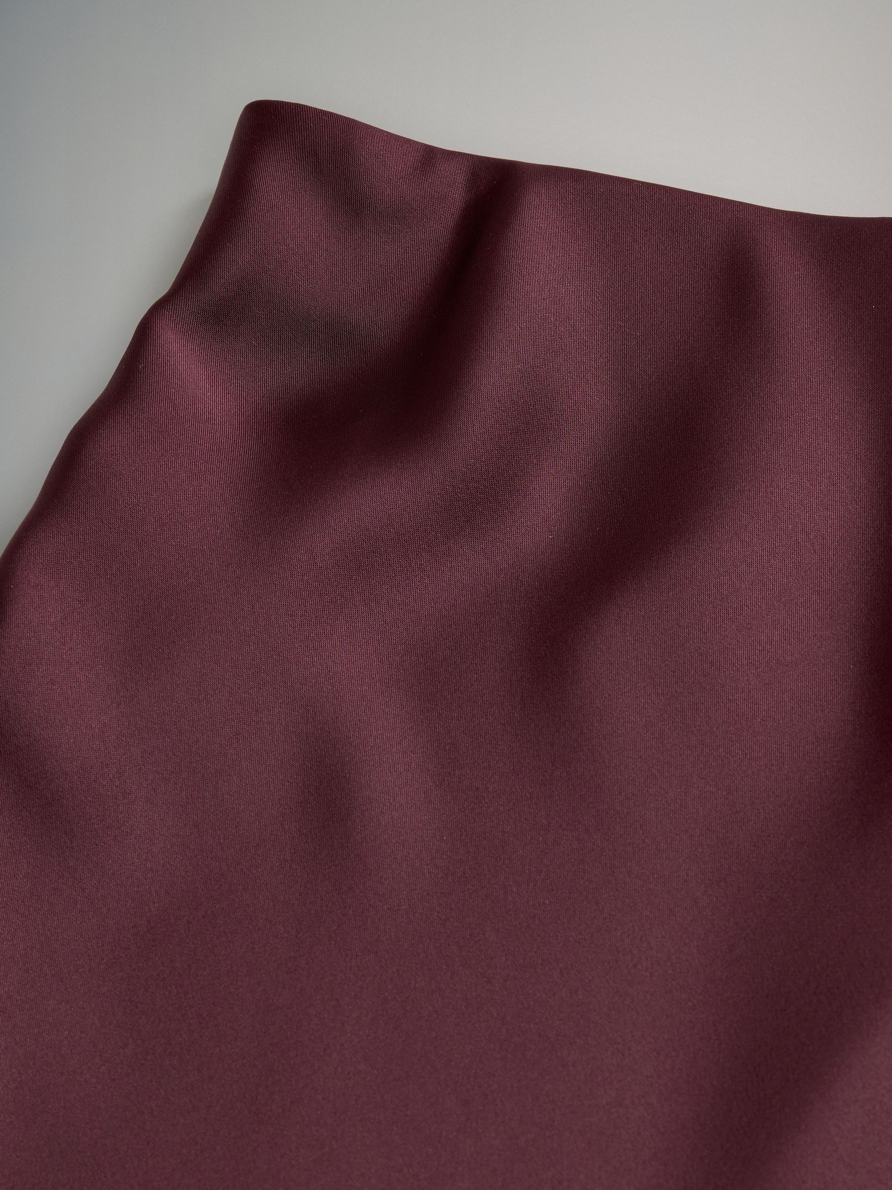 Black/Burgundy Red 2 Pack Satin Midi Skirts - Image 6 of 6